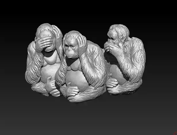 Three Wise Monkeys Set