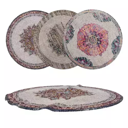 Round Rug Set 107