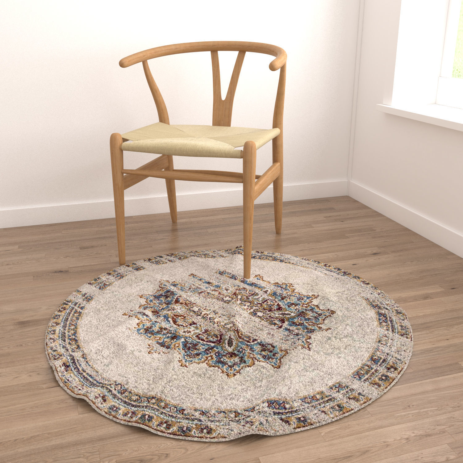 Round Rug Set 107 3D model_3