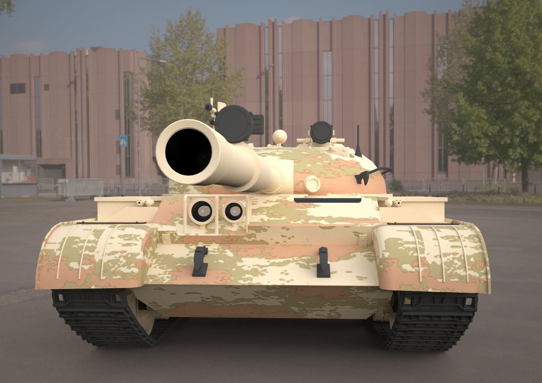  t62 military tank 3D model_11