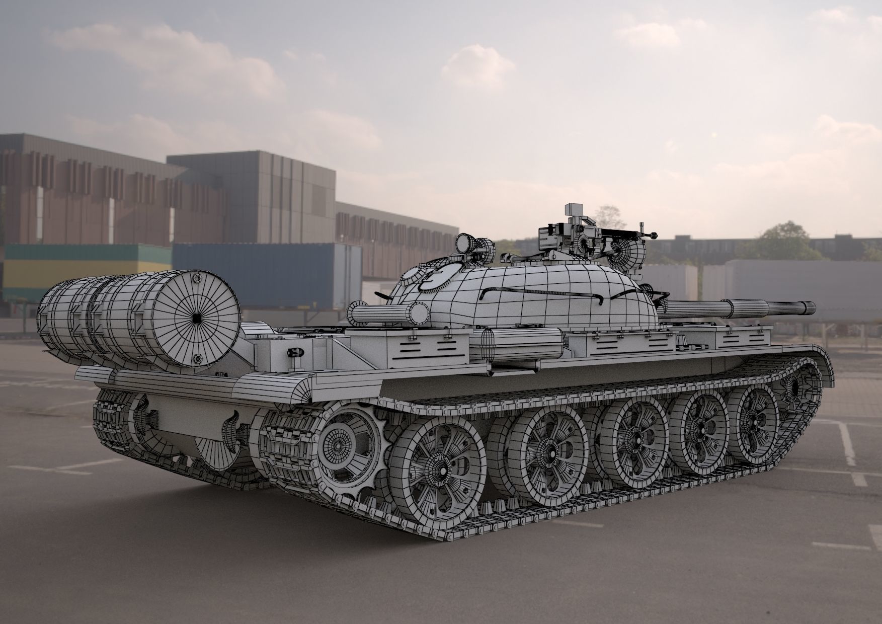  t62 military tank 3D model_3