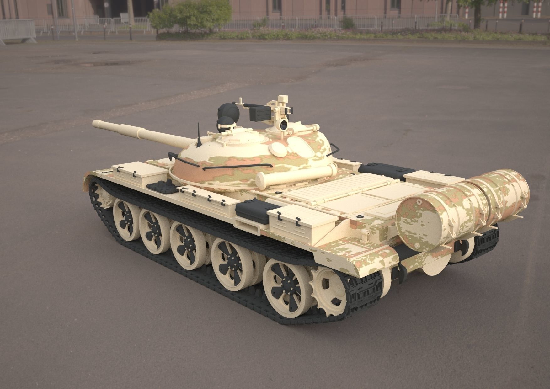 t62 military tank 3D model_8