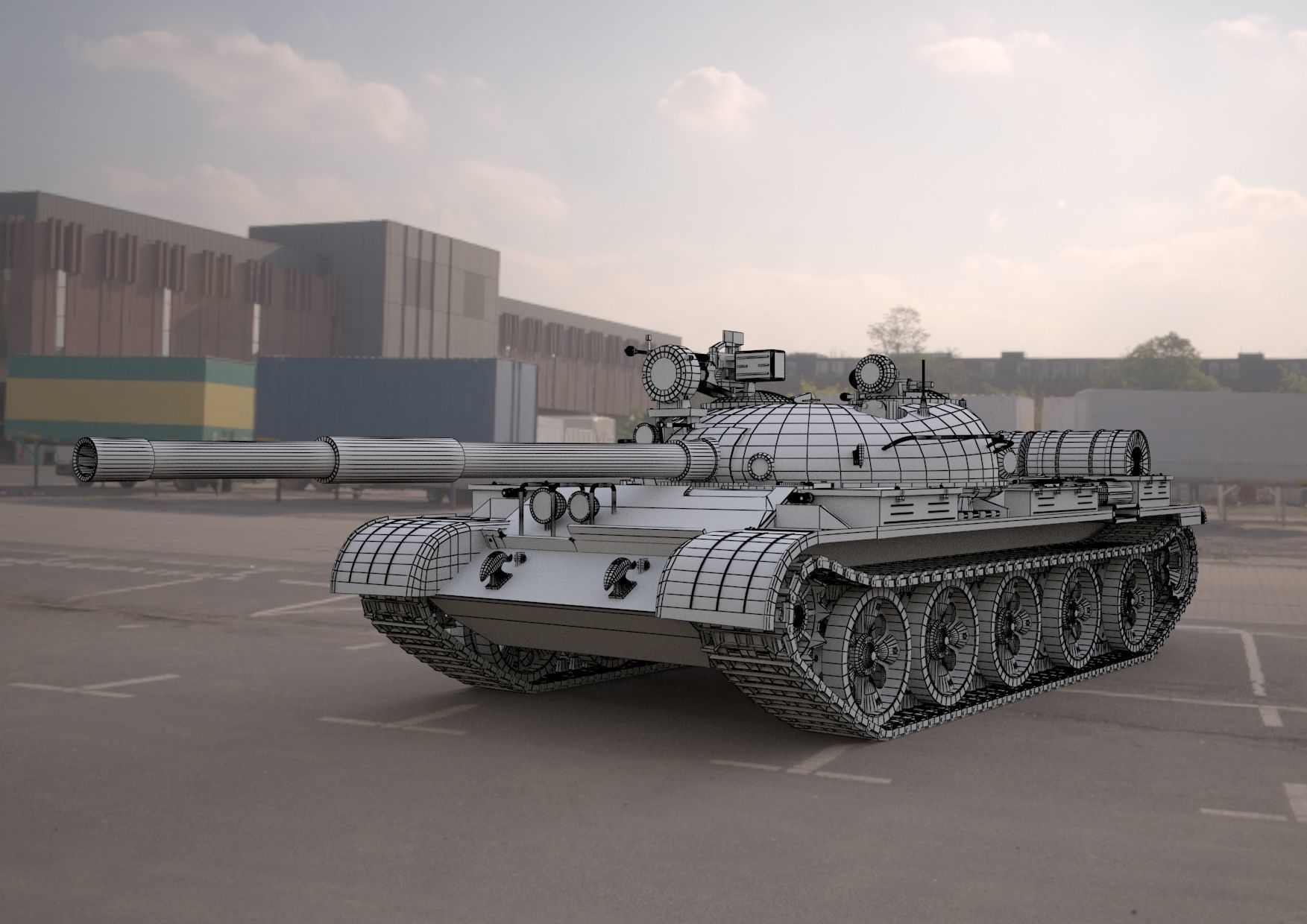  t62 military tank 3D model_2