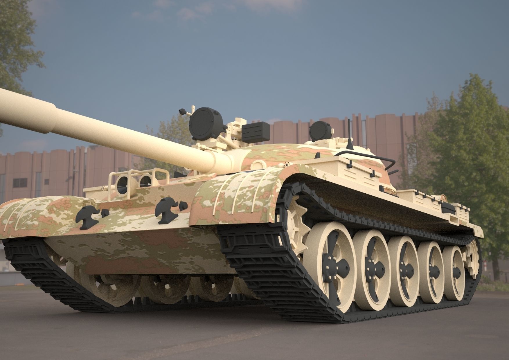  t62 military tank 3D model_12