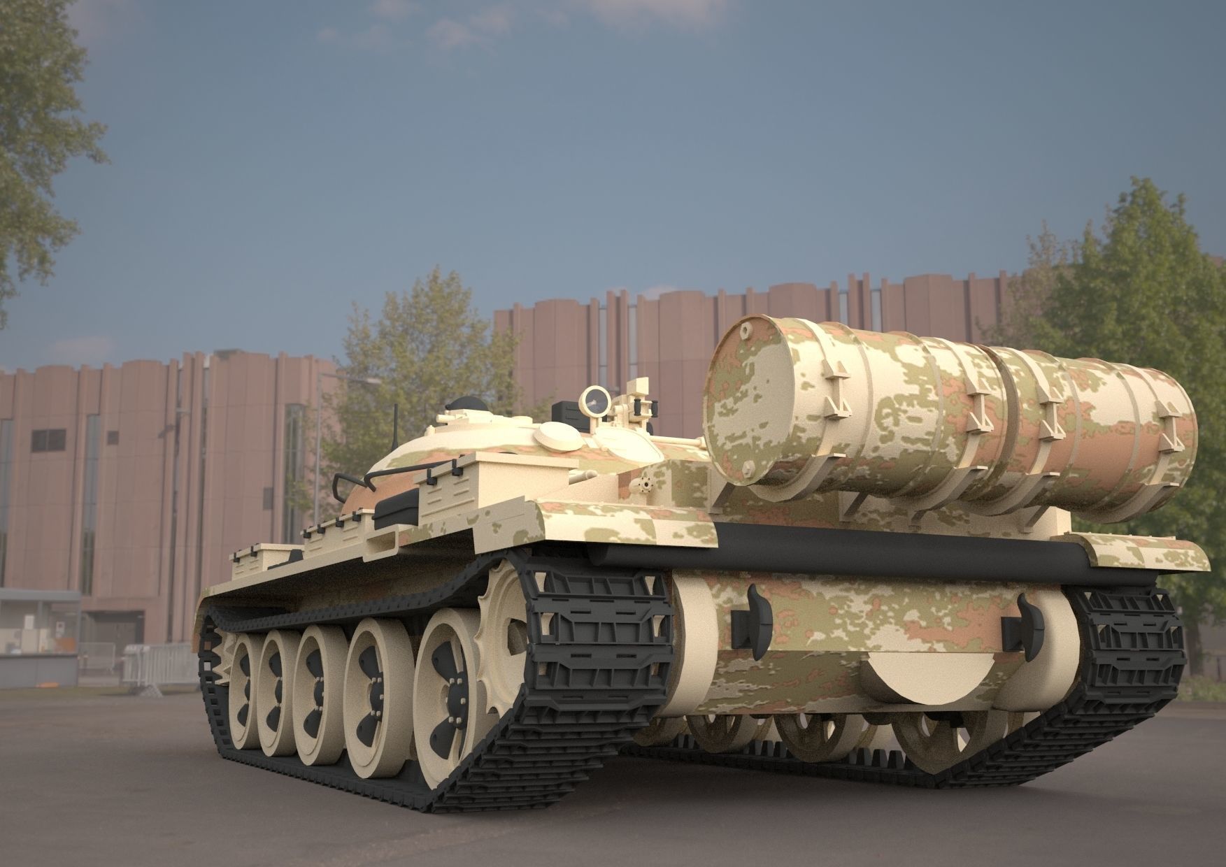  t62 military tank 3D model_13