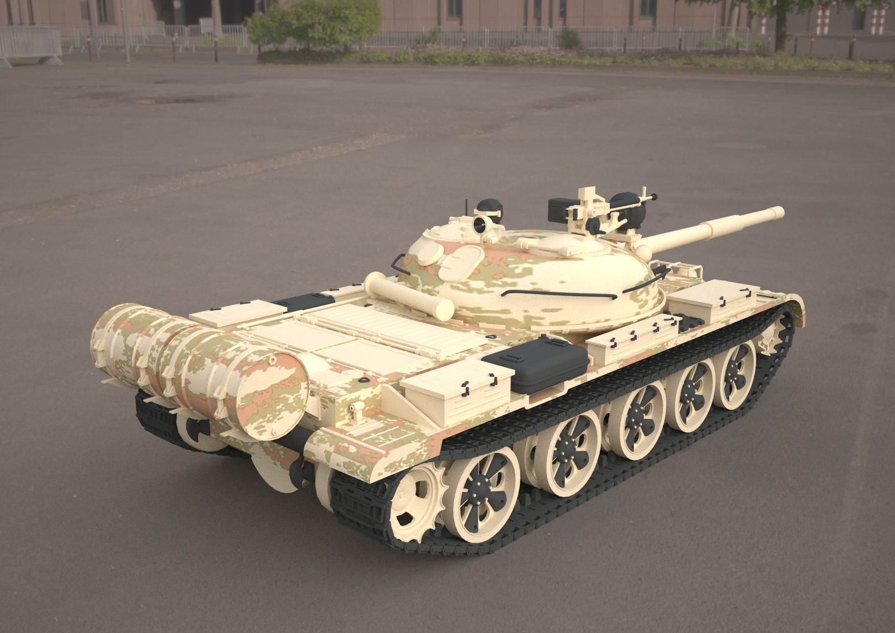  t62 military tank 3D model_9