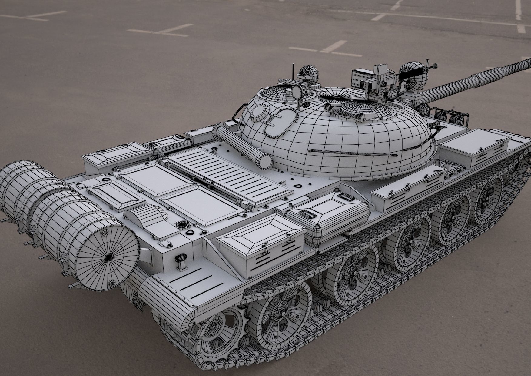  t62 military tank 3D model_4