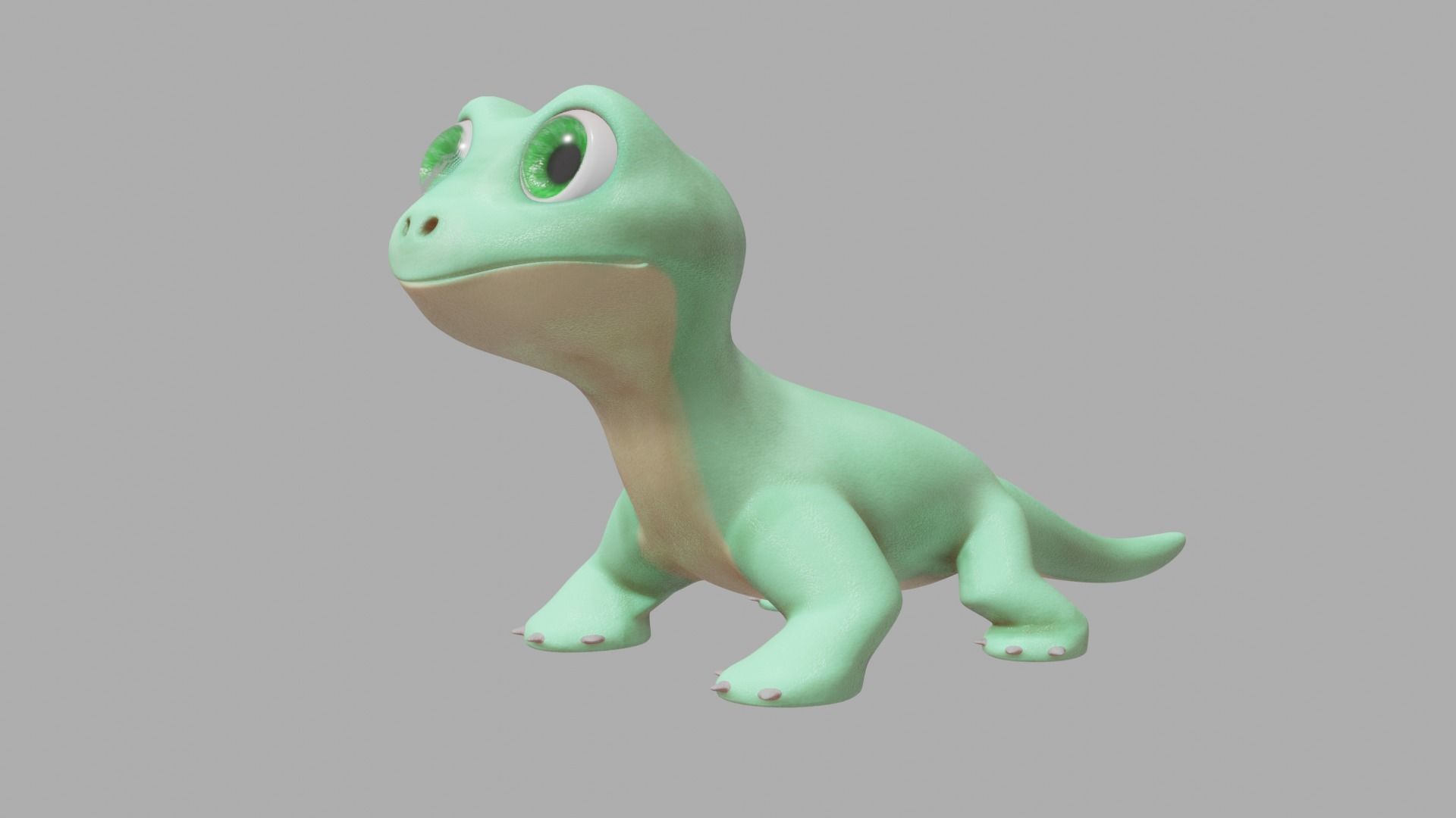 Komodo Dragon Chibi 3D model_1