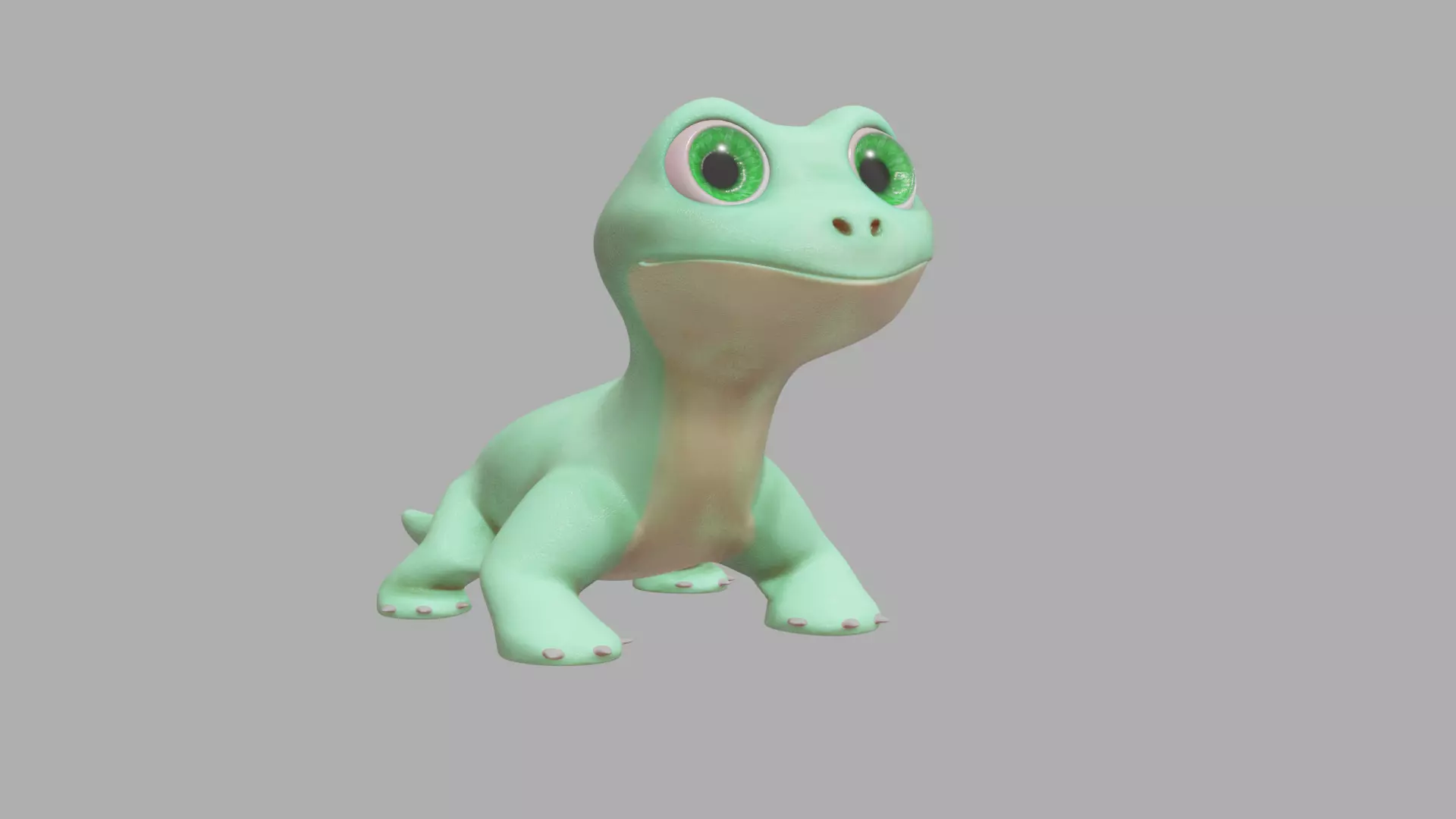 Komodo Dragon Chibi 3D model_0