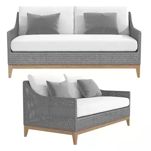 Restoration Hardware 62 inch PARAISO SOFA 3D model
