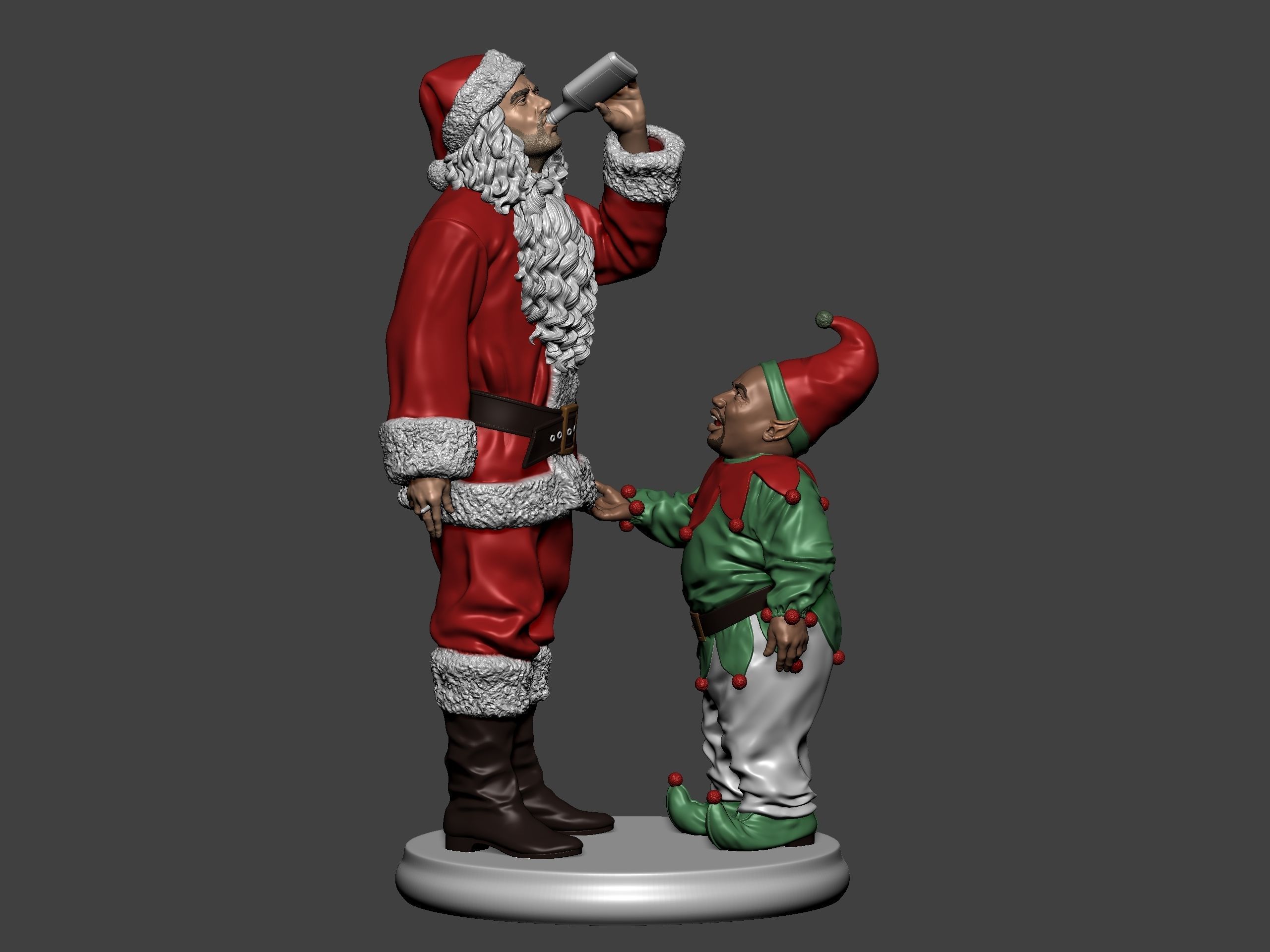 Bad Santa movie characters Willie and Marcus 3D print model_2