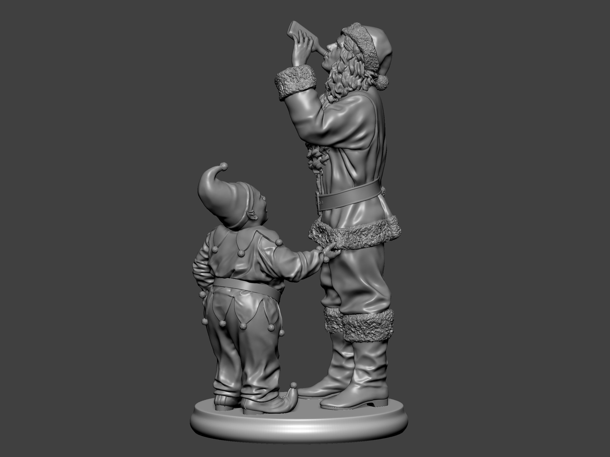 Bad Santa movie characters Willie and Marcus 3D print model_11