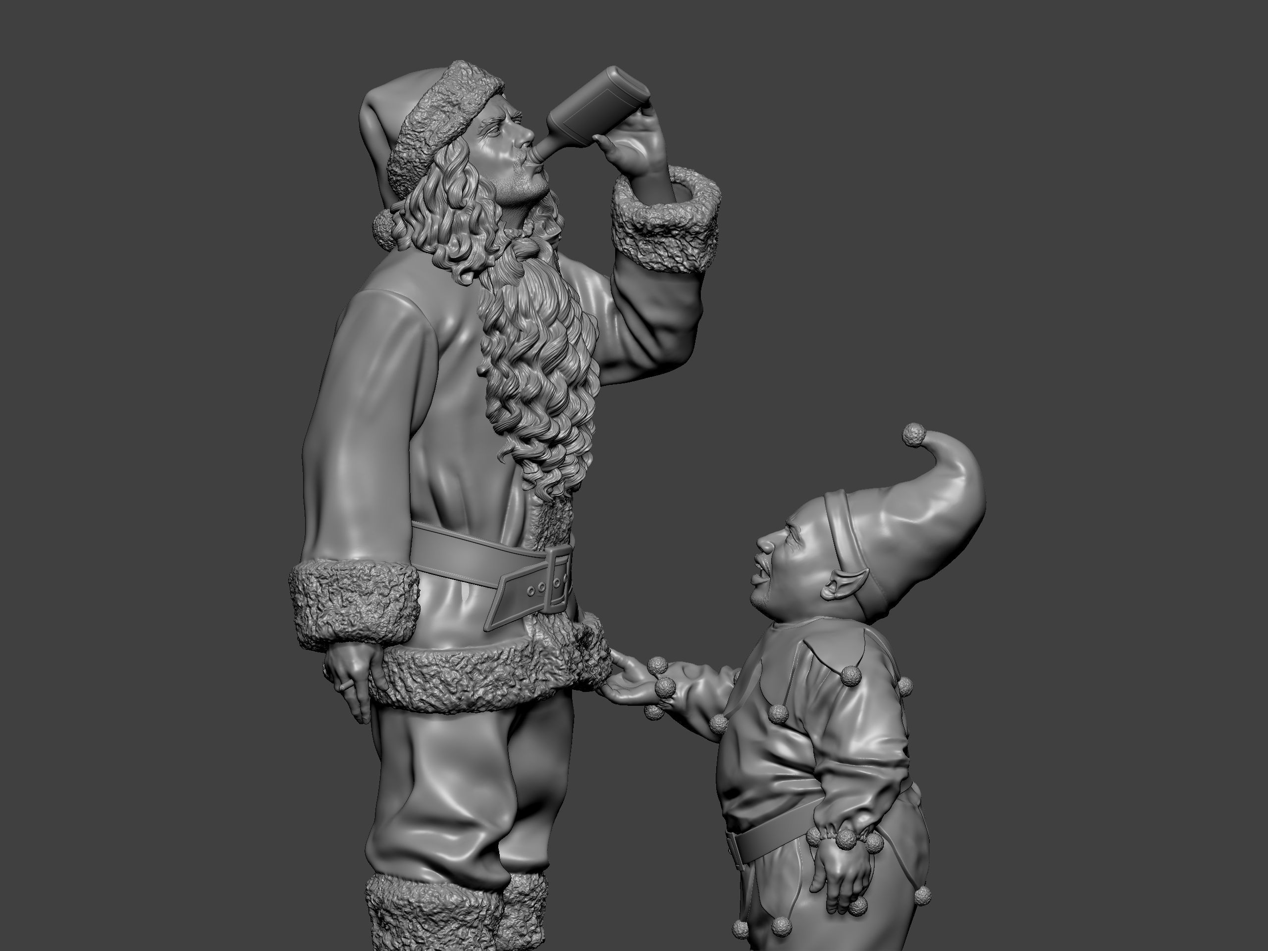 Bad Santa movie characters Willie and Marcus 3D print model_21
