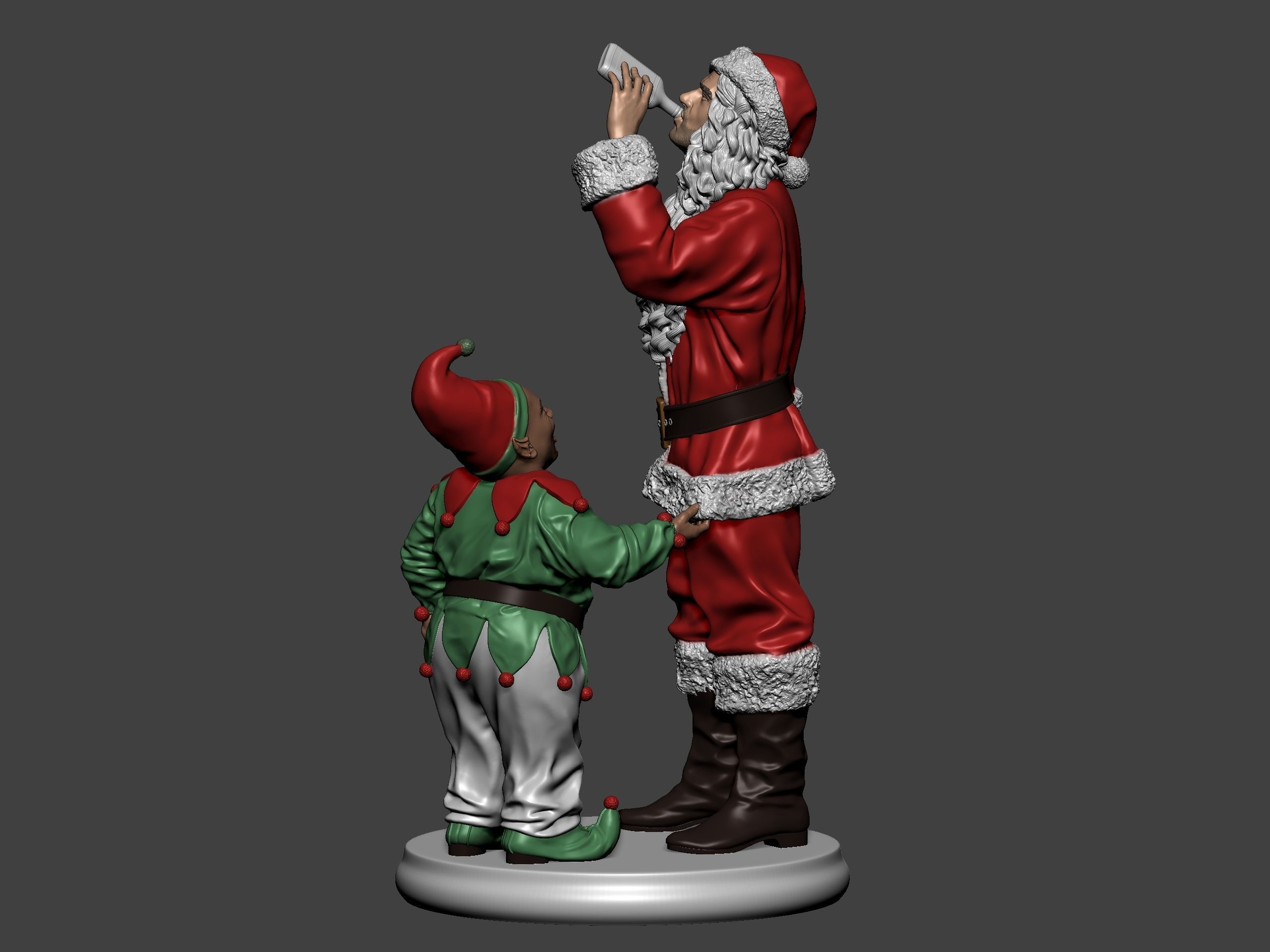 Bad Santa movie characters Willie and Marcus 3D print model_10