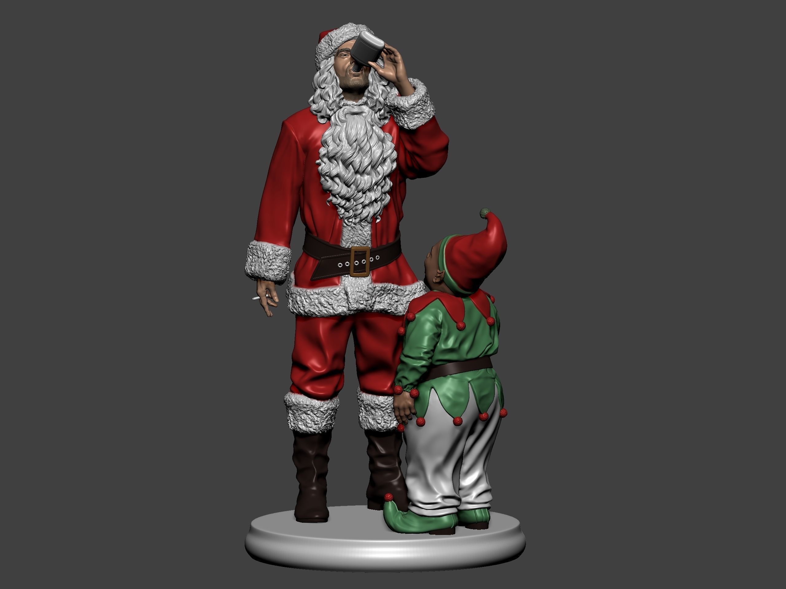 Bad Santa movie characters Willie and Marcus 3D print model_6