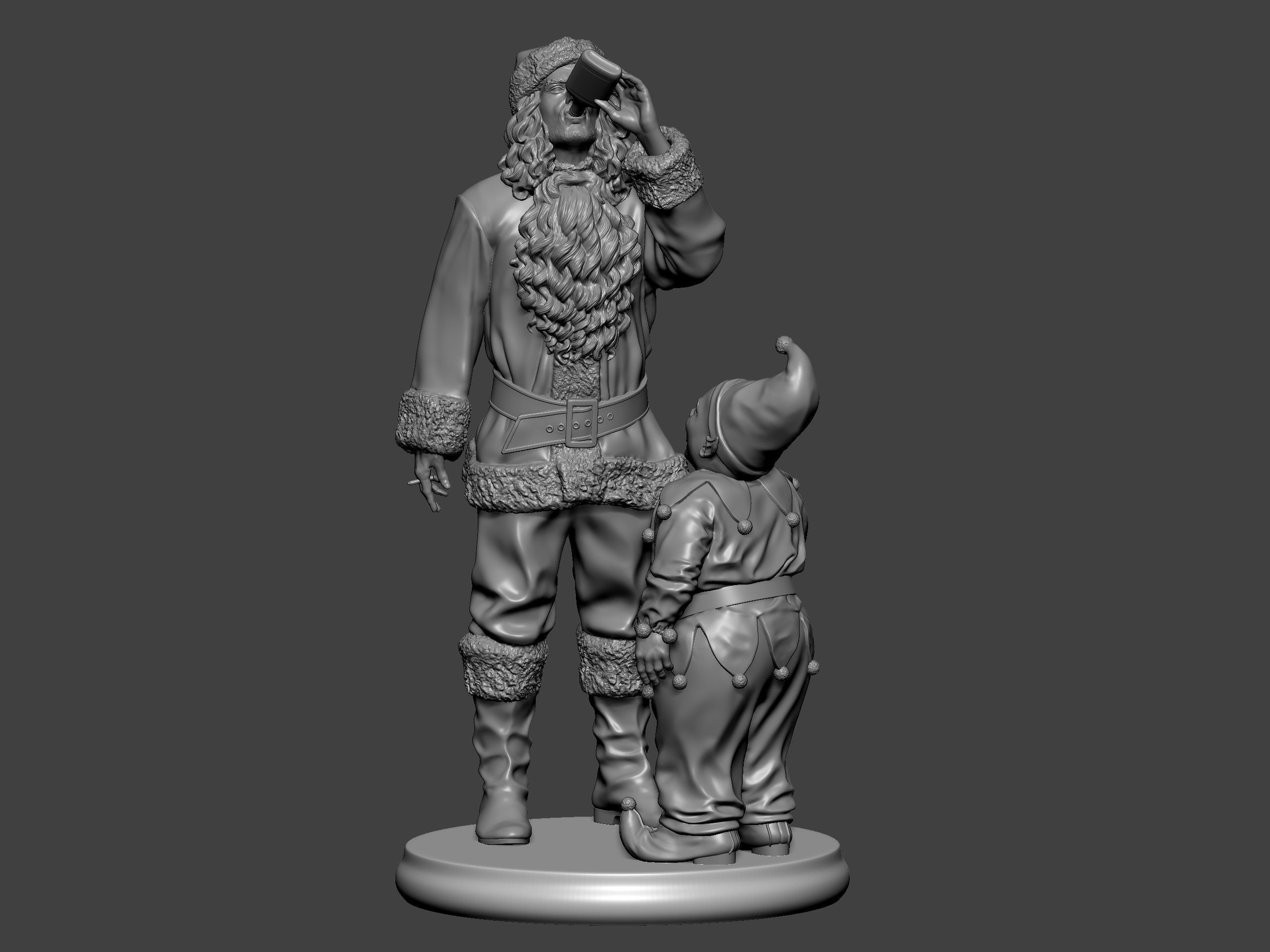 Bad Santa movie characters Willie and Marcus 3D print model_7