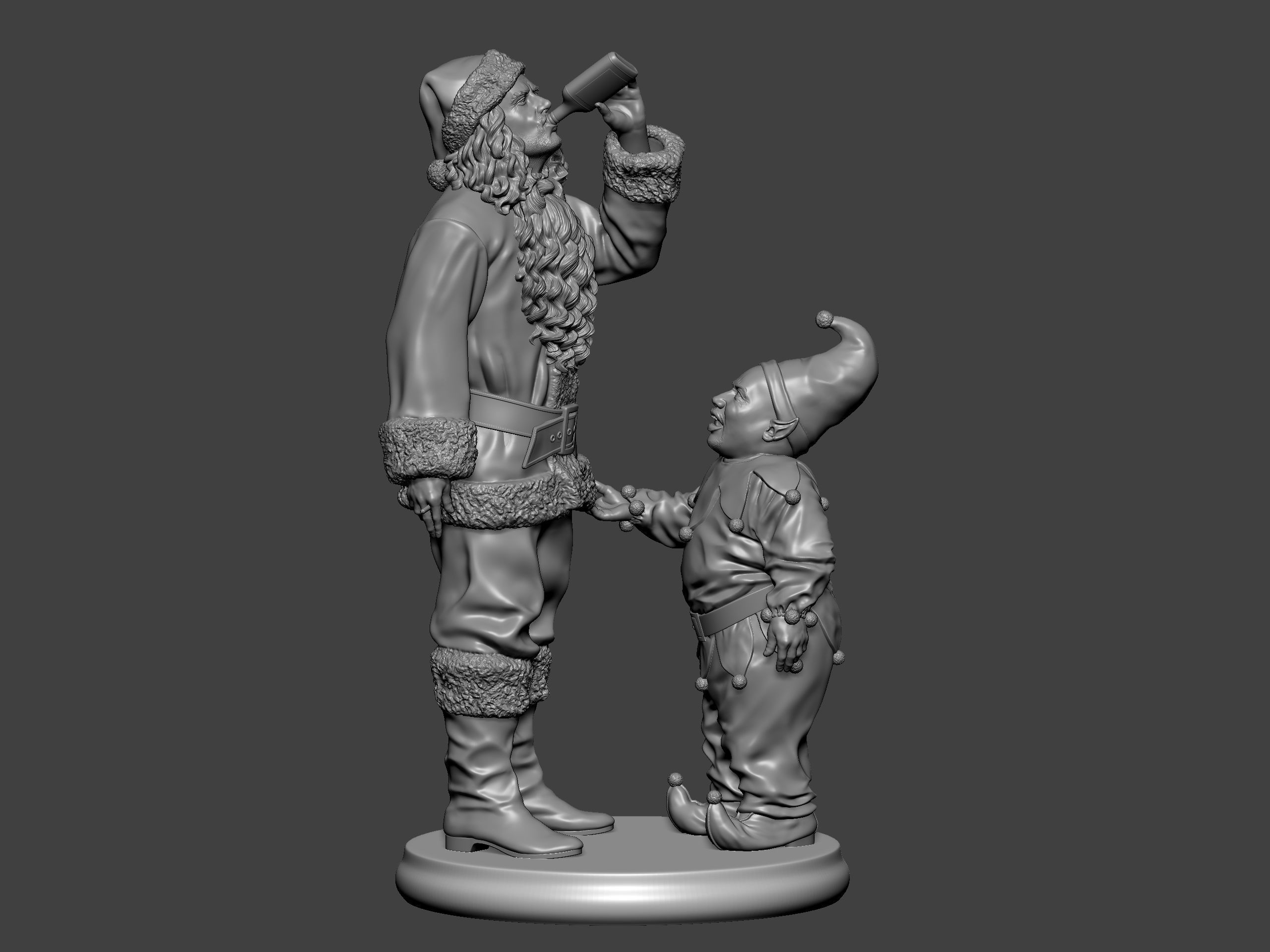 Bad Santa movie characters Willie and Marcus 3D print model_3