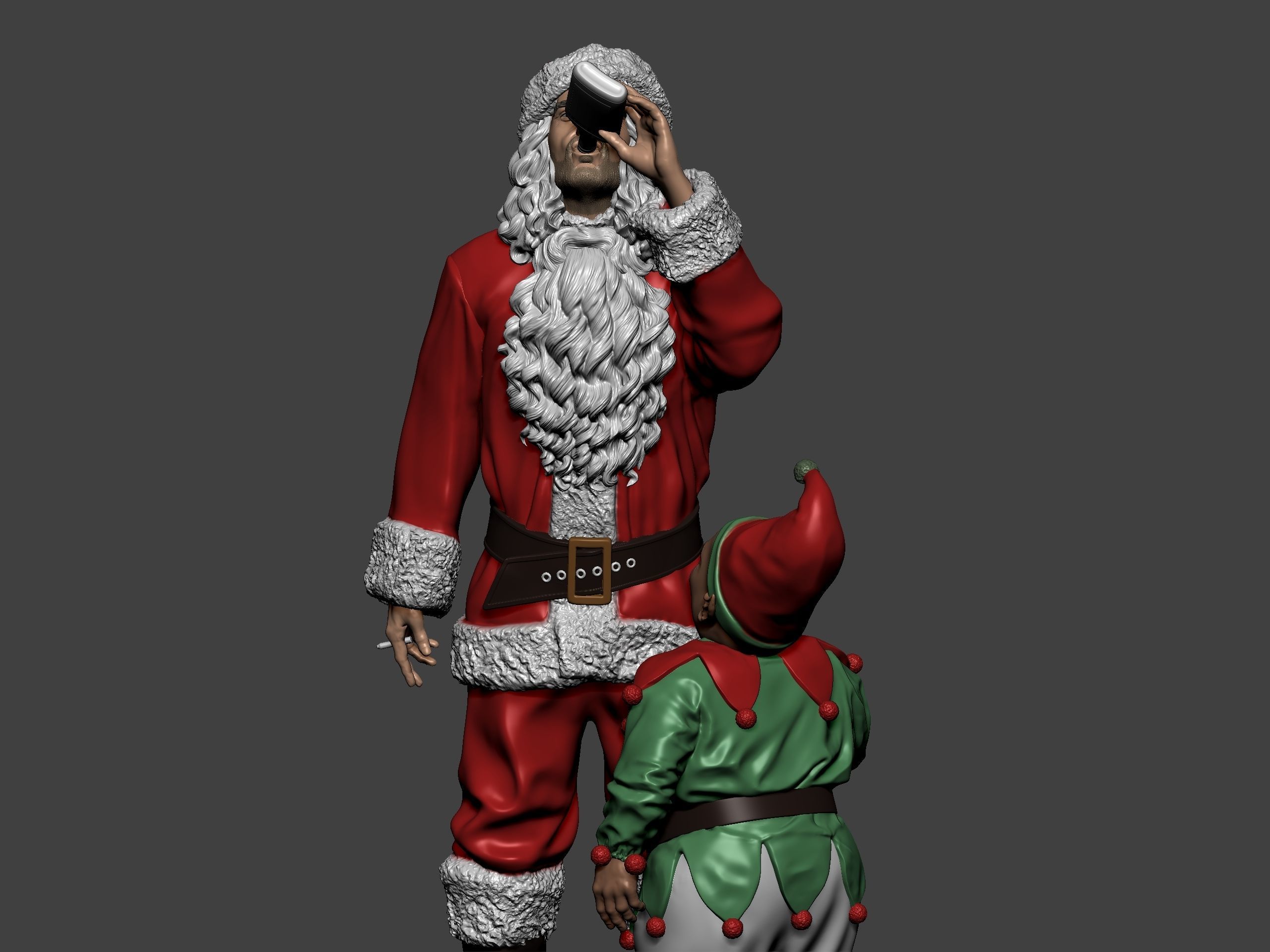 Bad Santa movie characters Willie and Marcus 3D print model_24