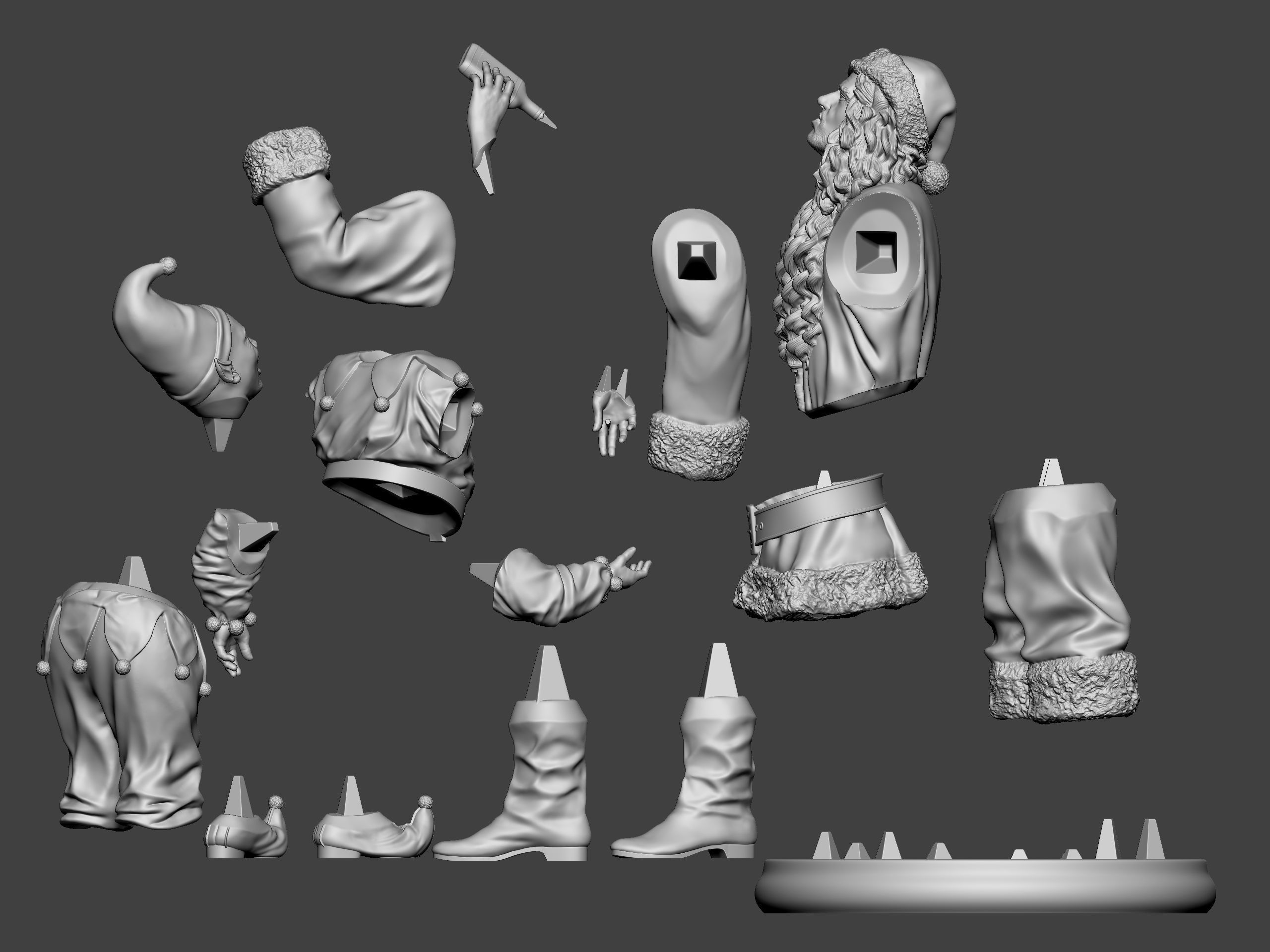 Bad Santa movie characters Willie and Marcus 3D print model_54