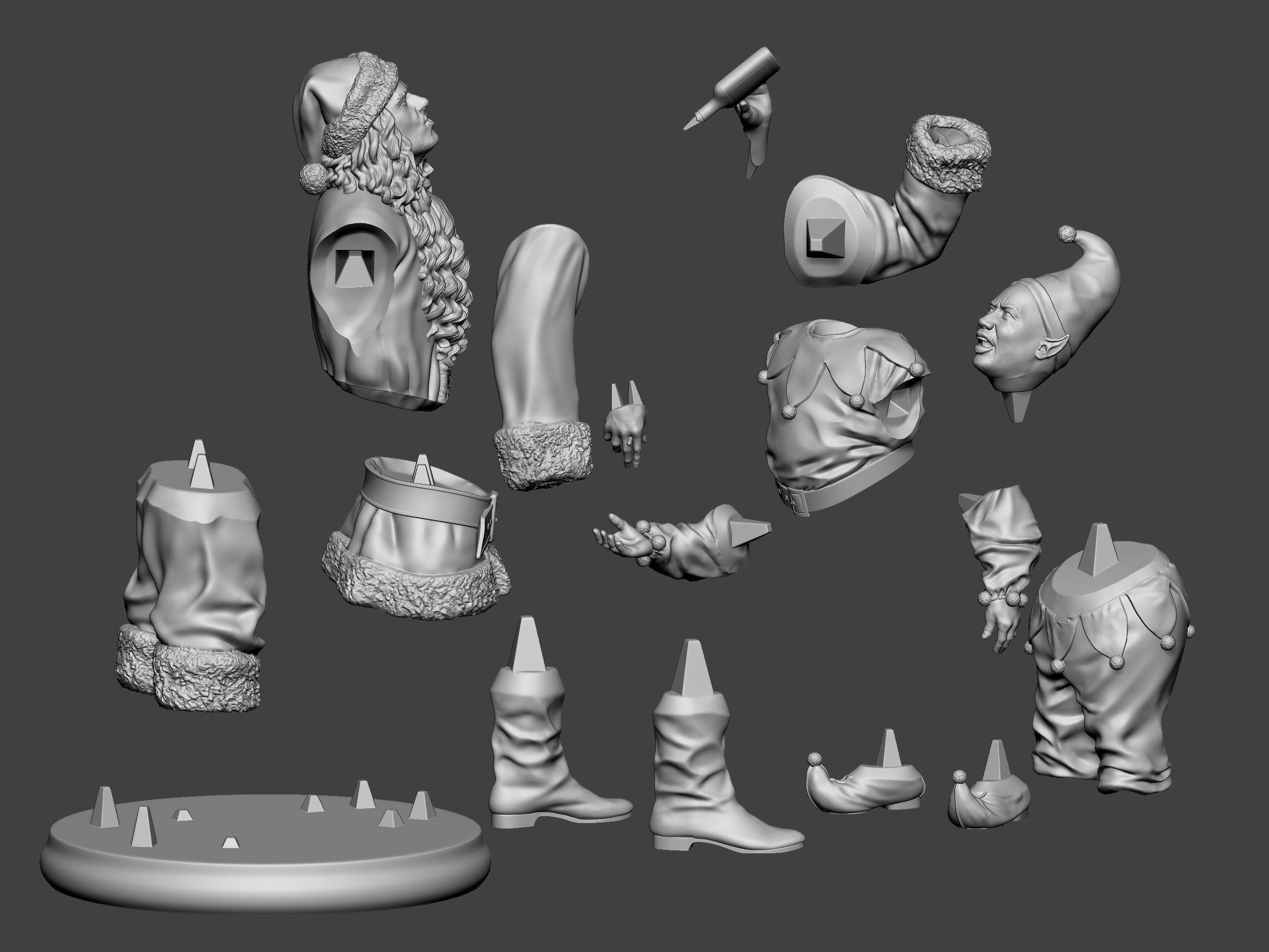 Bad Santa movie characters Willie and Marcus 3D print model_53