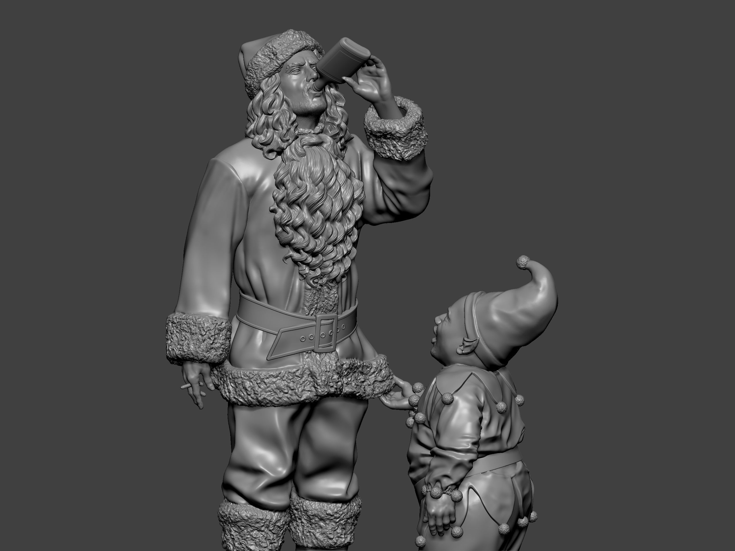 Bad Santa movie characters Willie and Marcus 3D print model_23