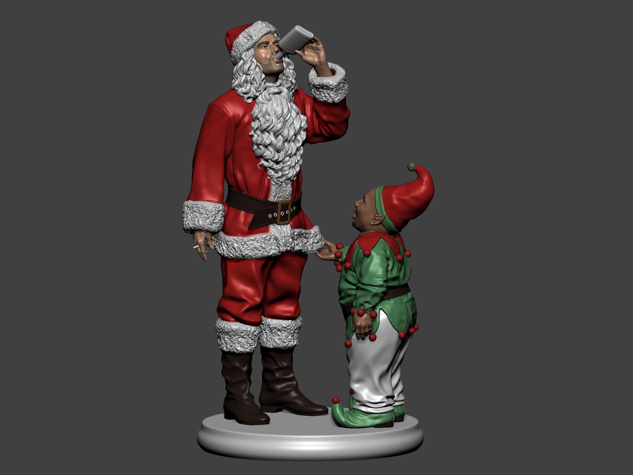 Bad Santa movie characters Willie and Marcus 3D print model_4