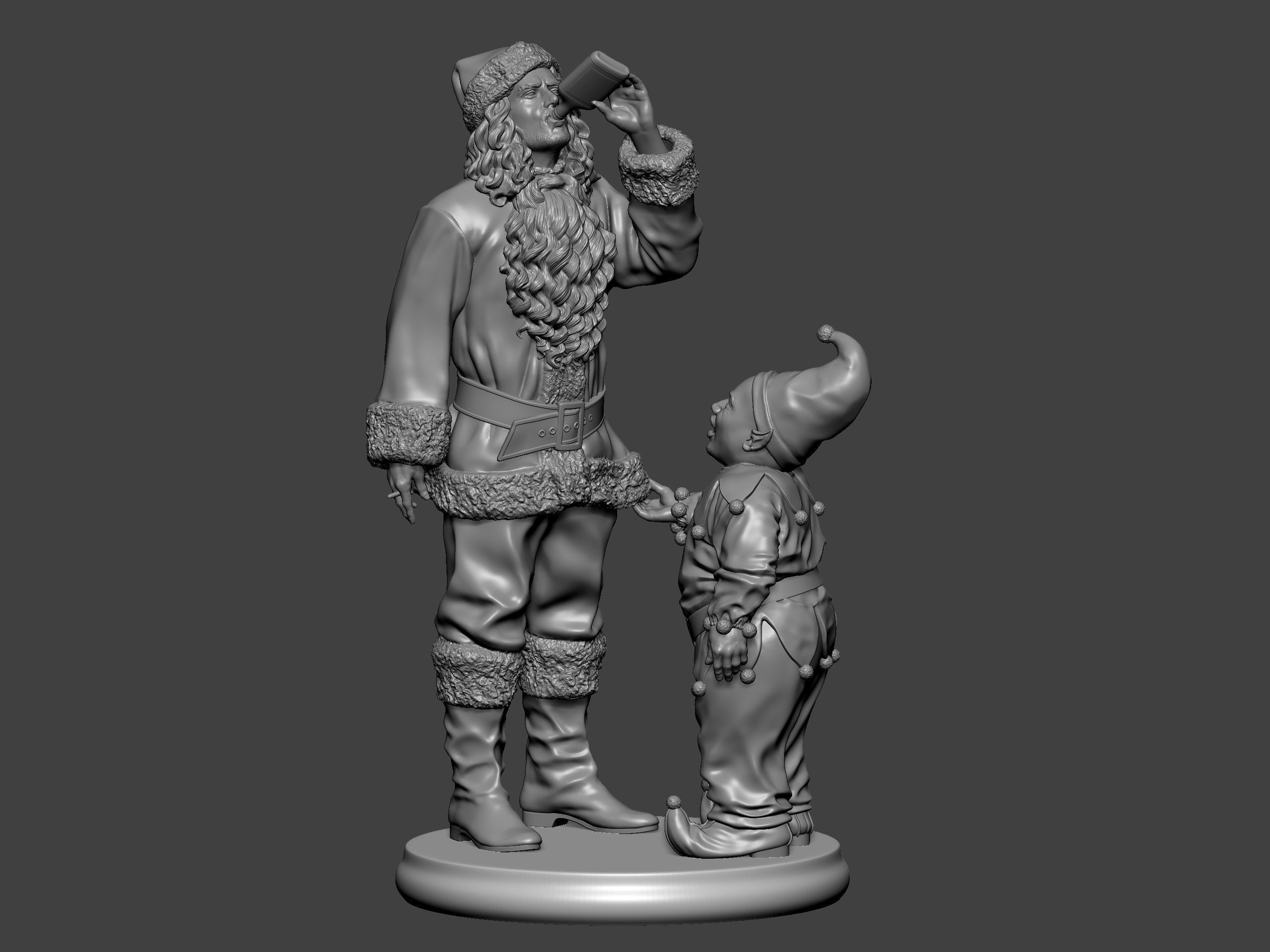 Bad Santa movie characters Willie and Marcus 3D print model_5