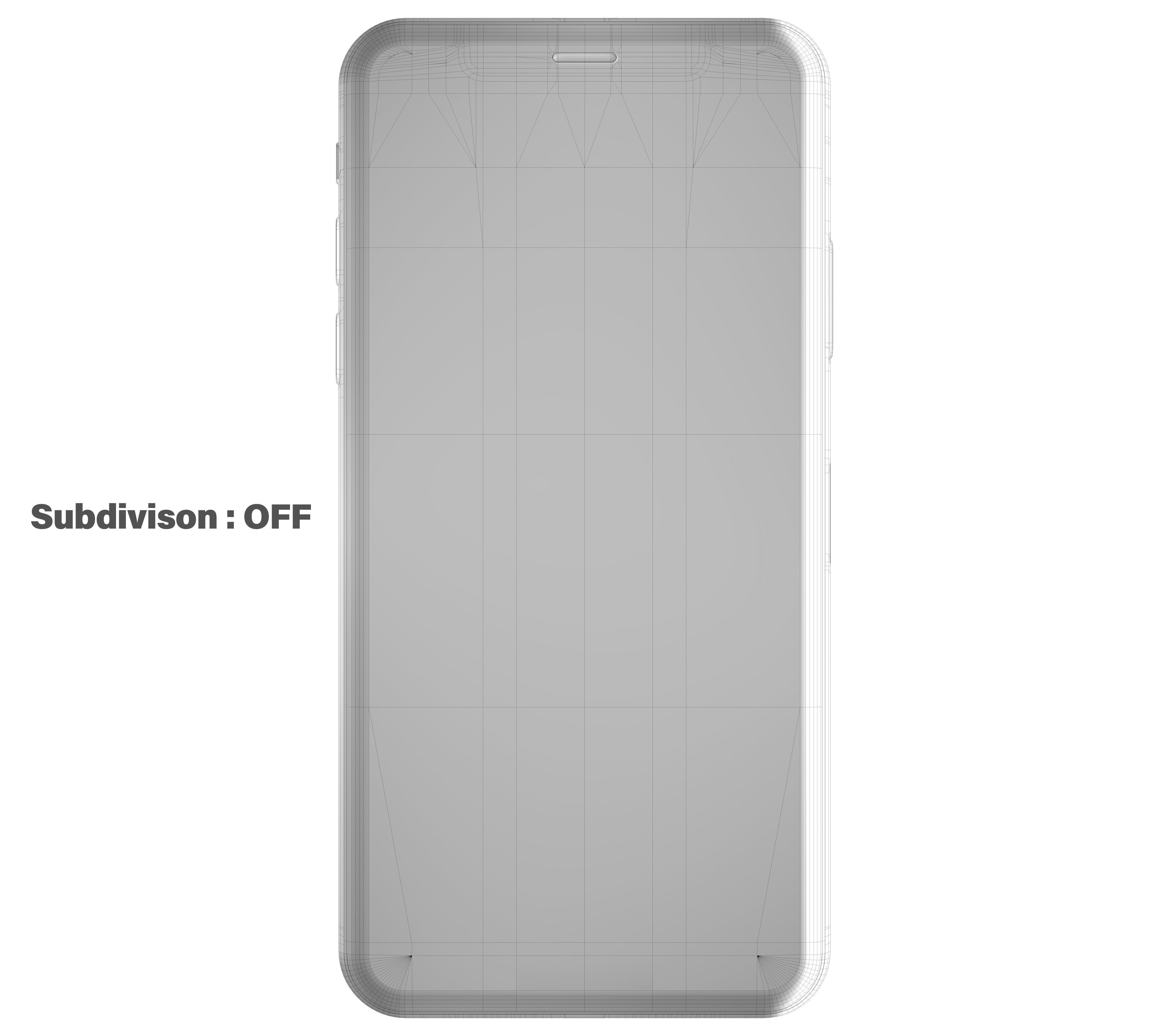 Apple iPhone XR Blue Low-poly 3D model_13