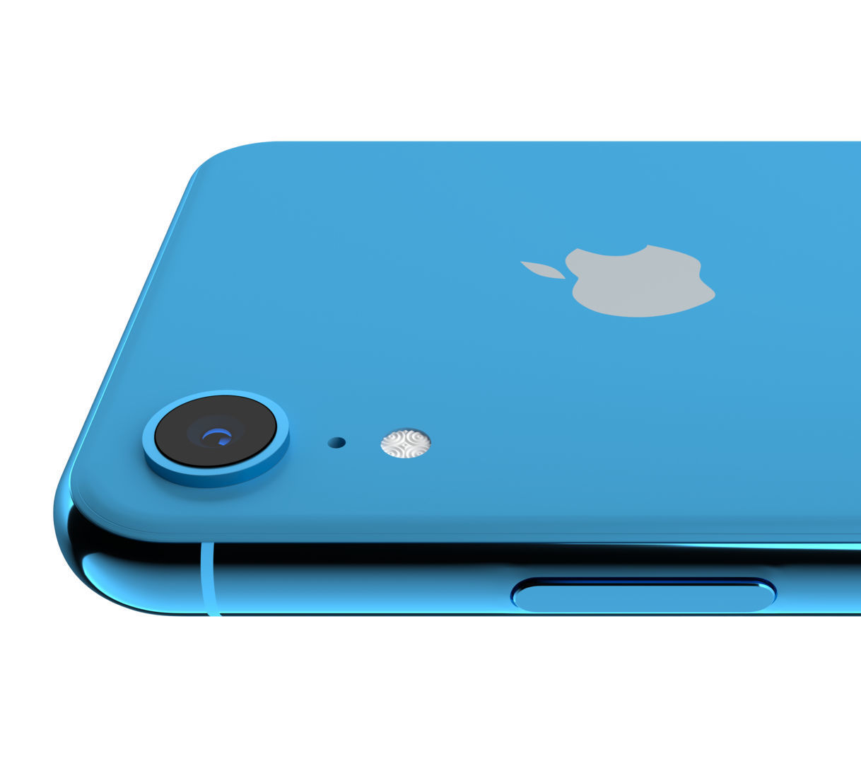 Apple iPhone XR Blue Low-poly 3D model_12