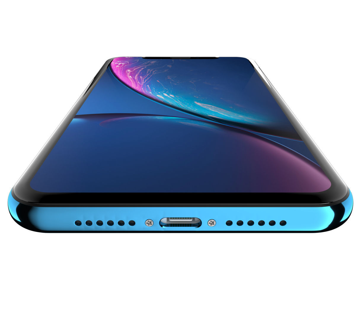 Apple iPhone XR Blue Low-poly 3D model_8
