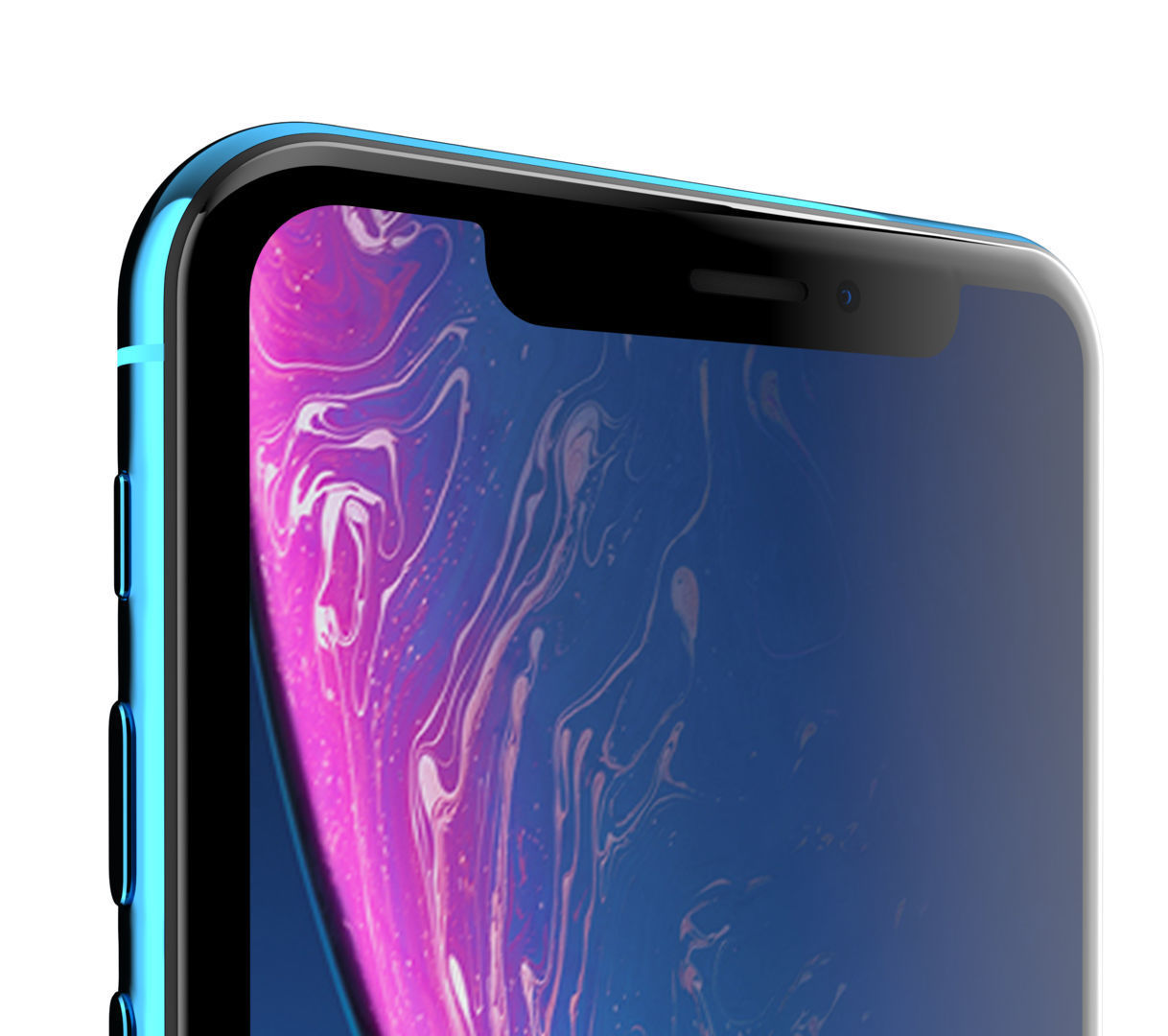 Apple iPhone XR Blue Low-poly 3D model_10