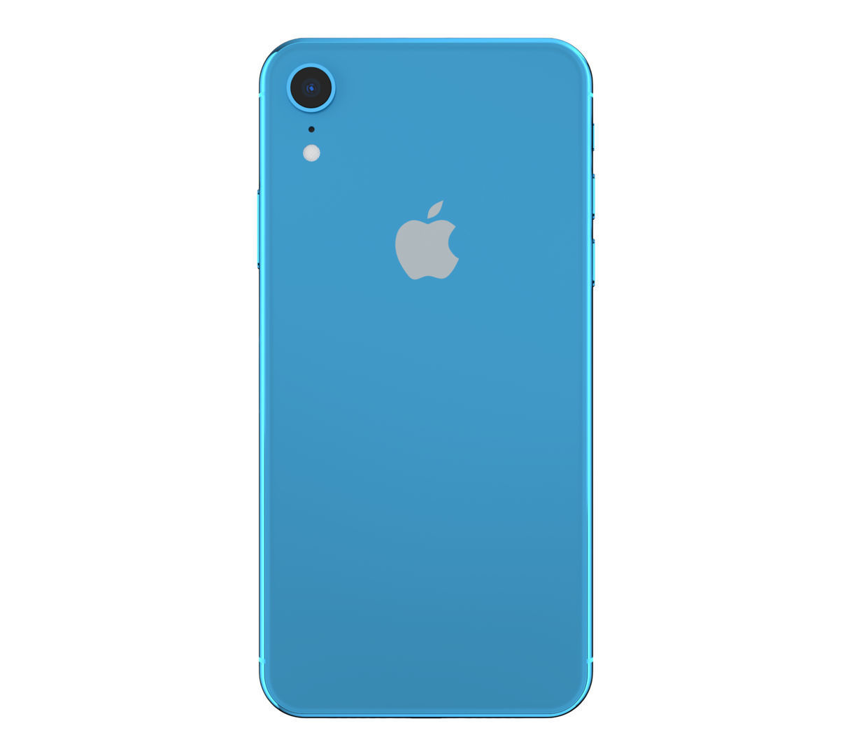 Apple iPhone XR Blue Low-poly 3D model_4