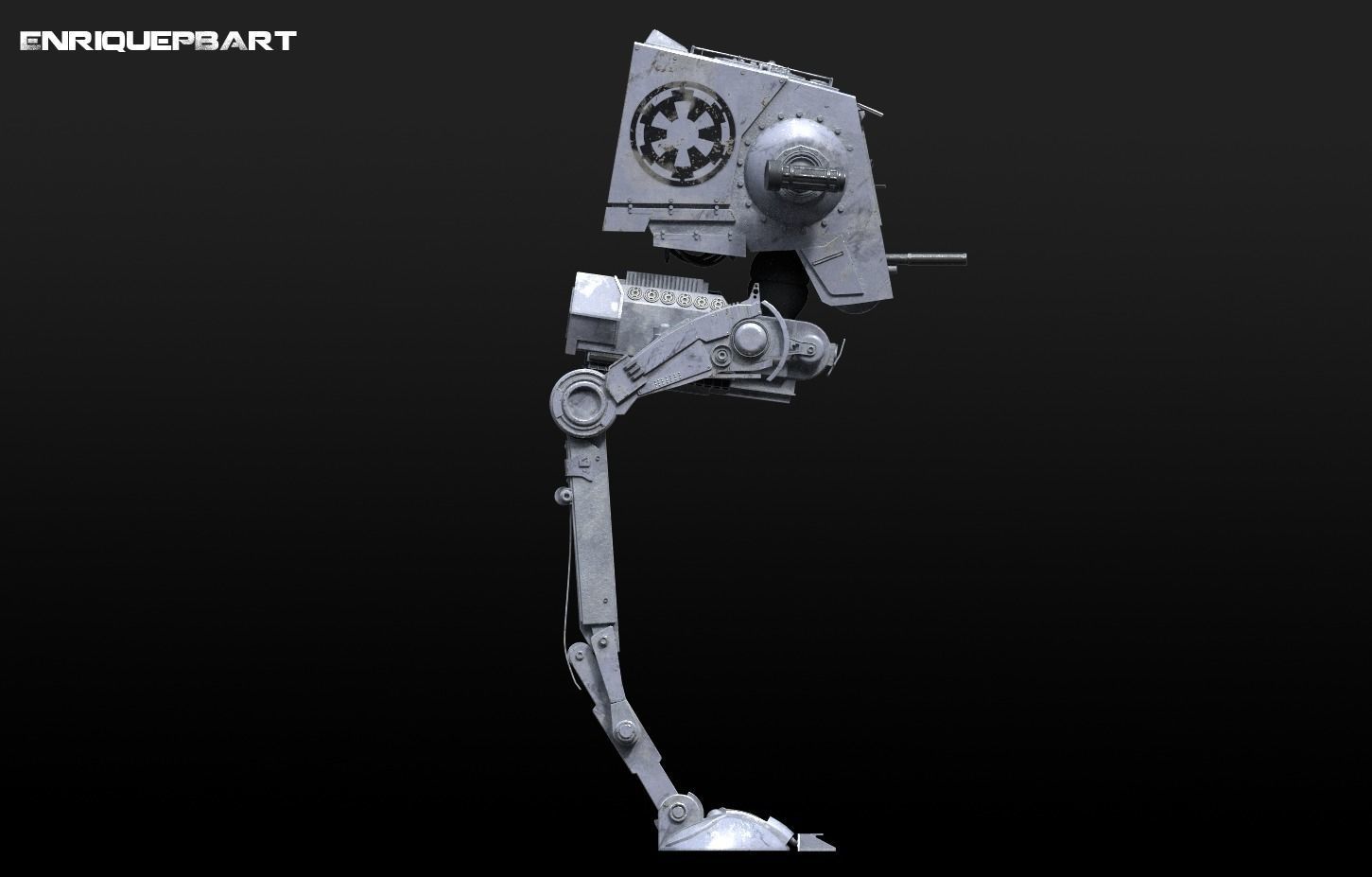 Star Wars AT-ST vehicle 3D model_1