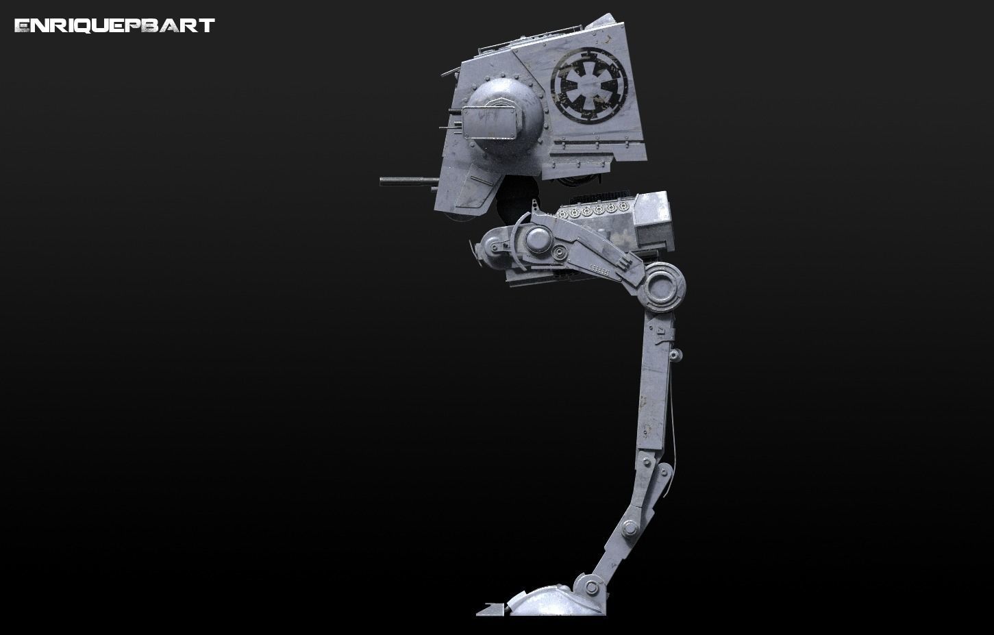 Star Wars AT-ST vehicle 3D model_5