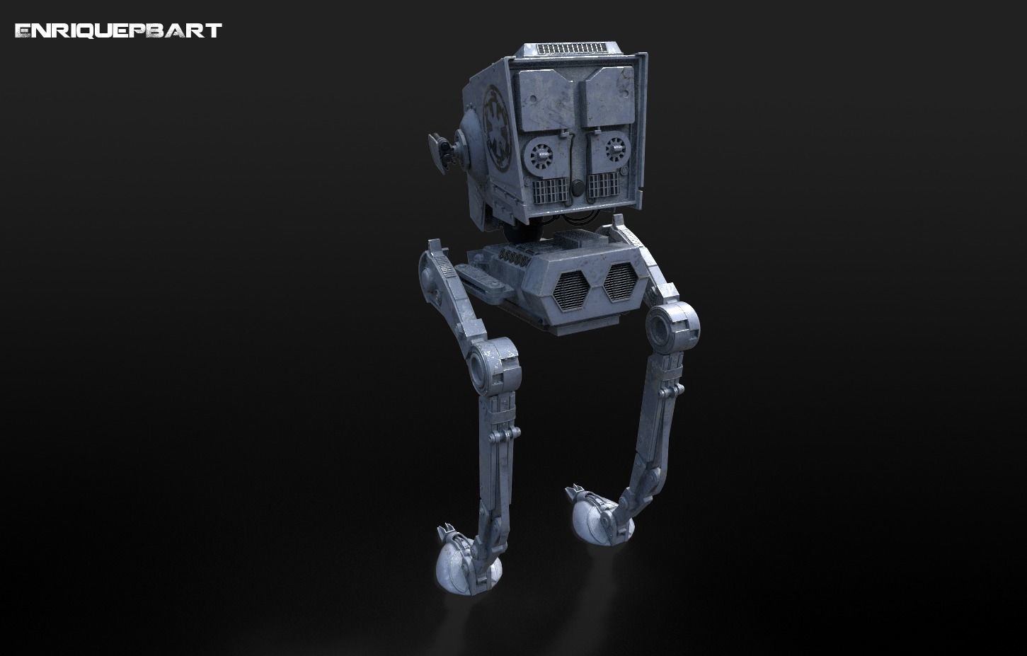 Star Wars AT-ST vehicle 3D model_6