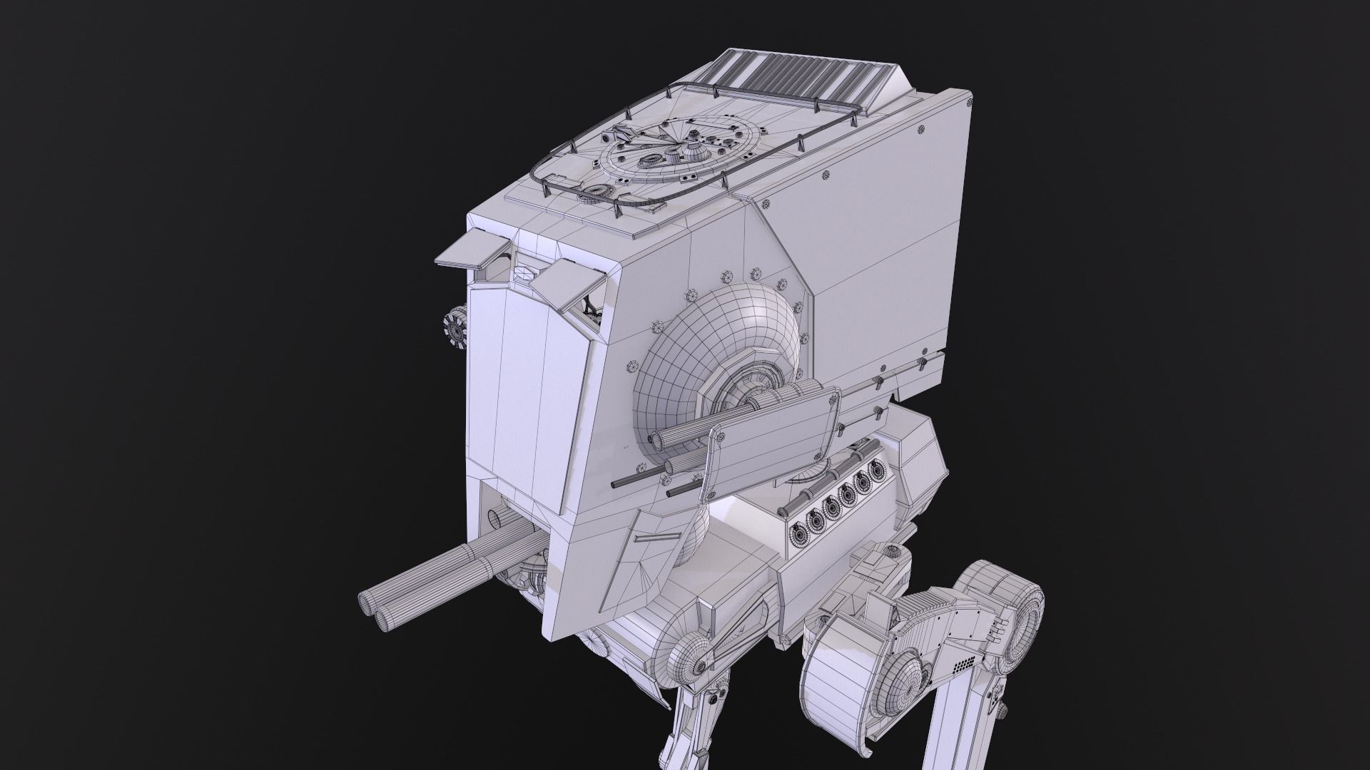 Star Wars AT-ST vehicle 3D model_8