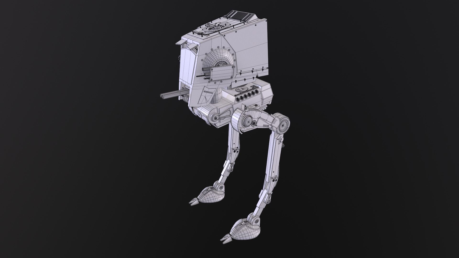 Star Wars AT-ST vehicle 3D model_7