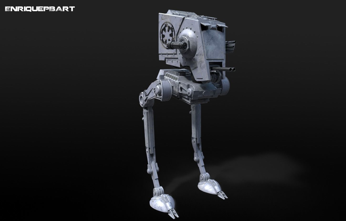 Star Wars AT-ST vehicle 3D model_4