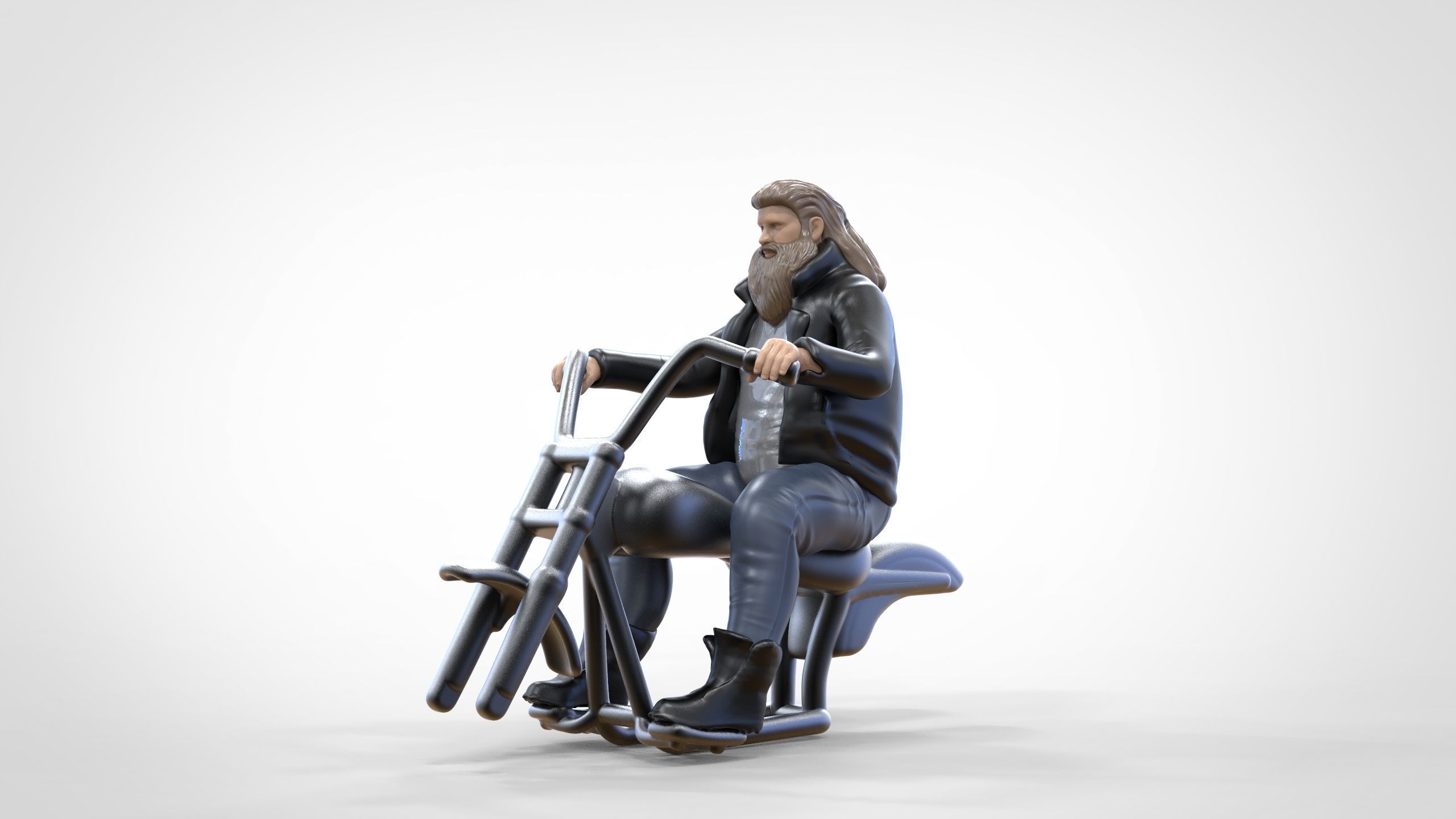 N1 Biker Gang Guy 1 64 Miniature 3D print model_15