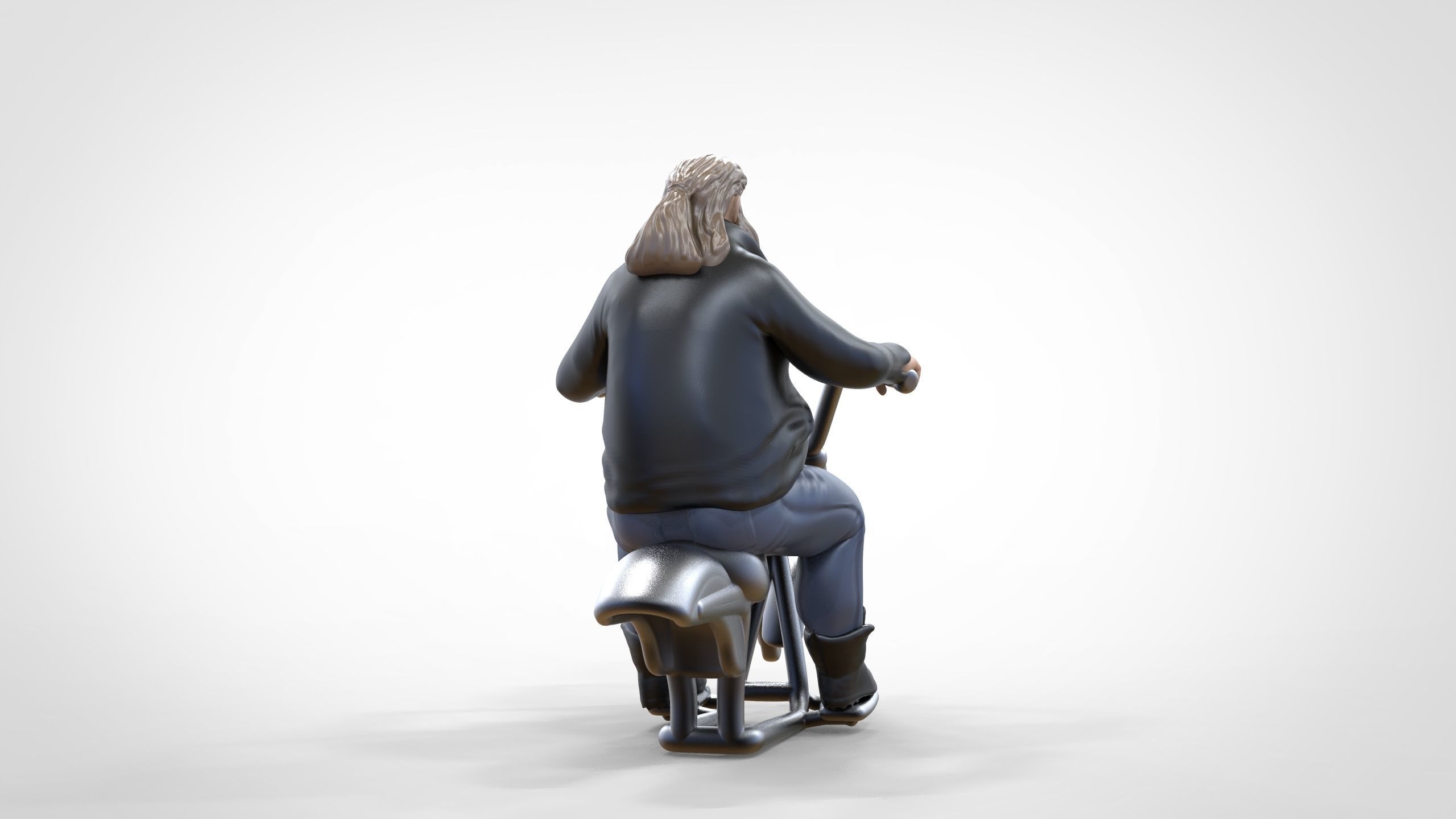 N1 Biker Gang Guy 1 64 Miniature 3D print model_7