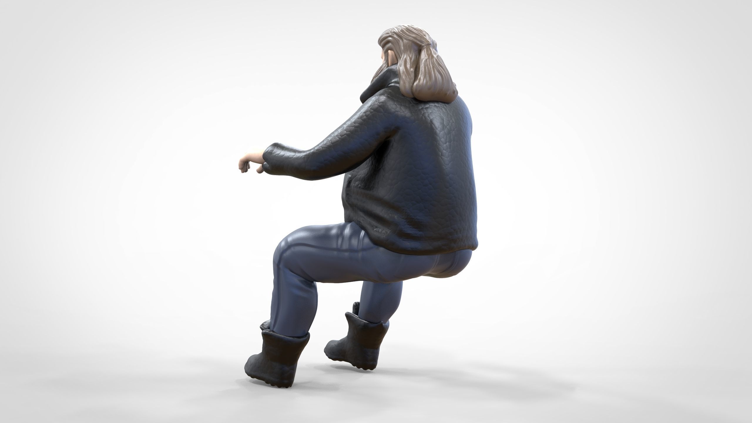 N1 Biker Gang Guy 1 64 Miniature 3D print model_25