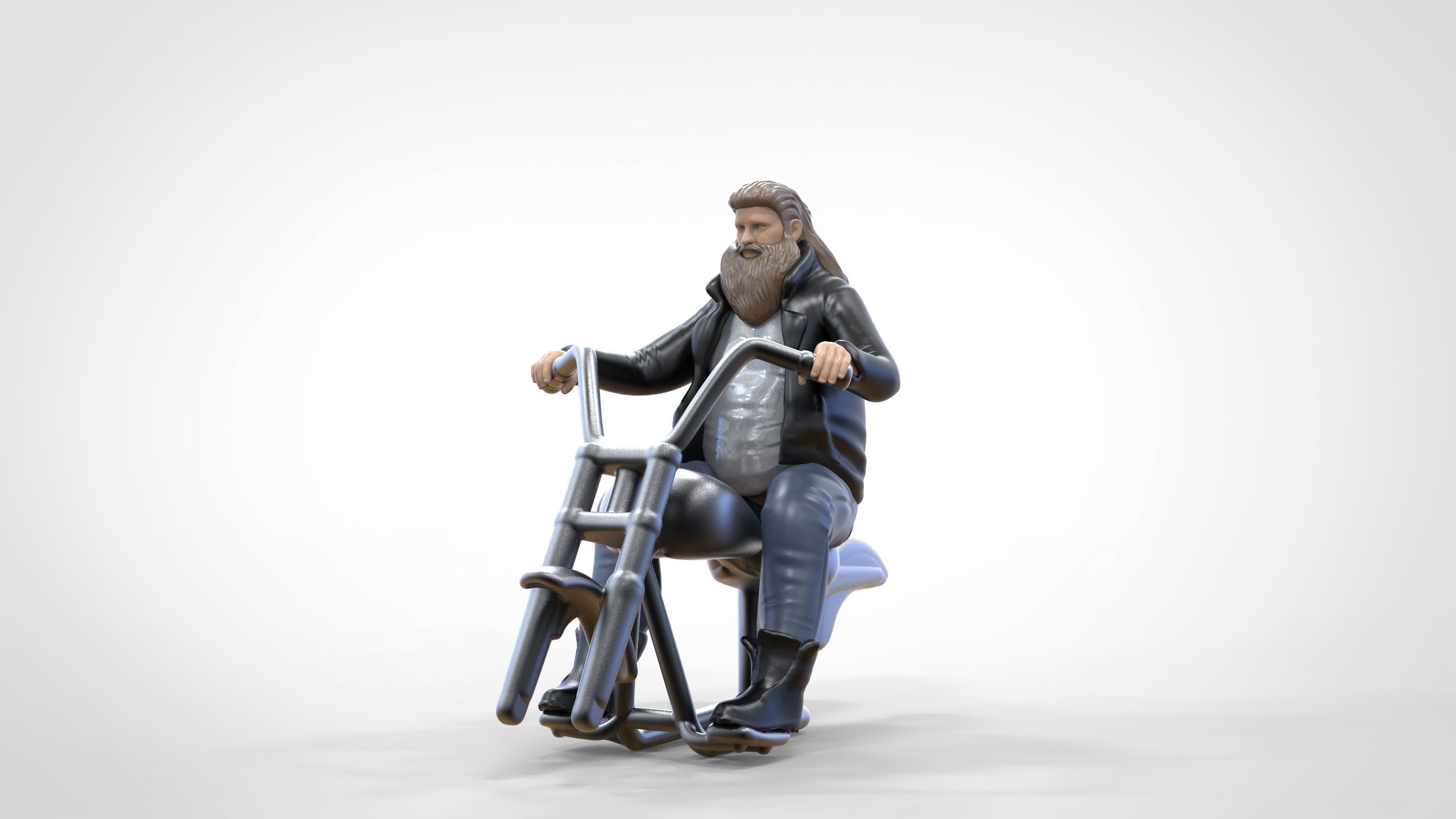 N1 Biker Gang Guy 1 64 Miniature 3D print model_16