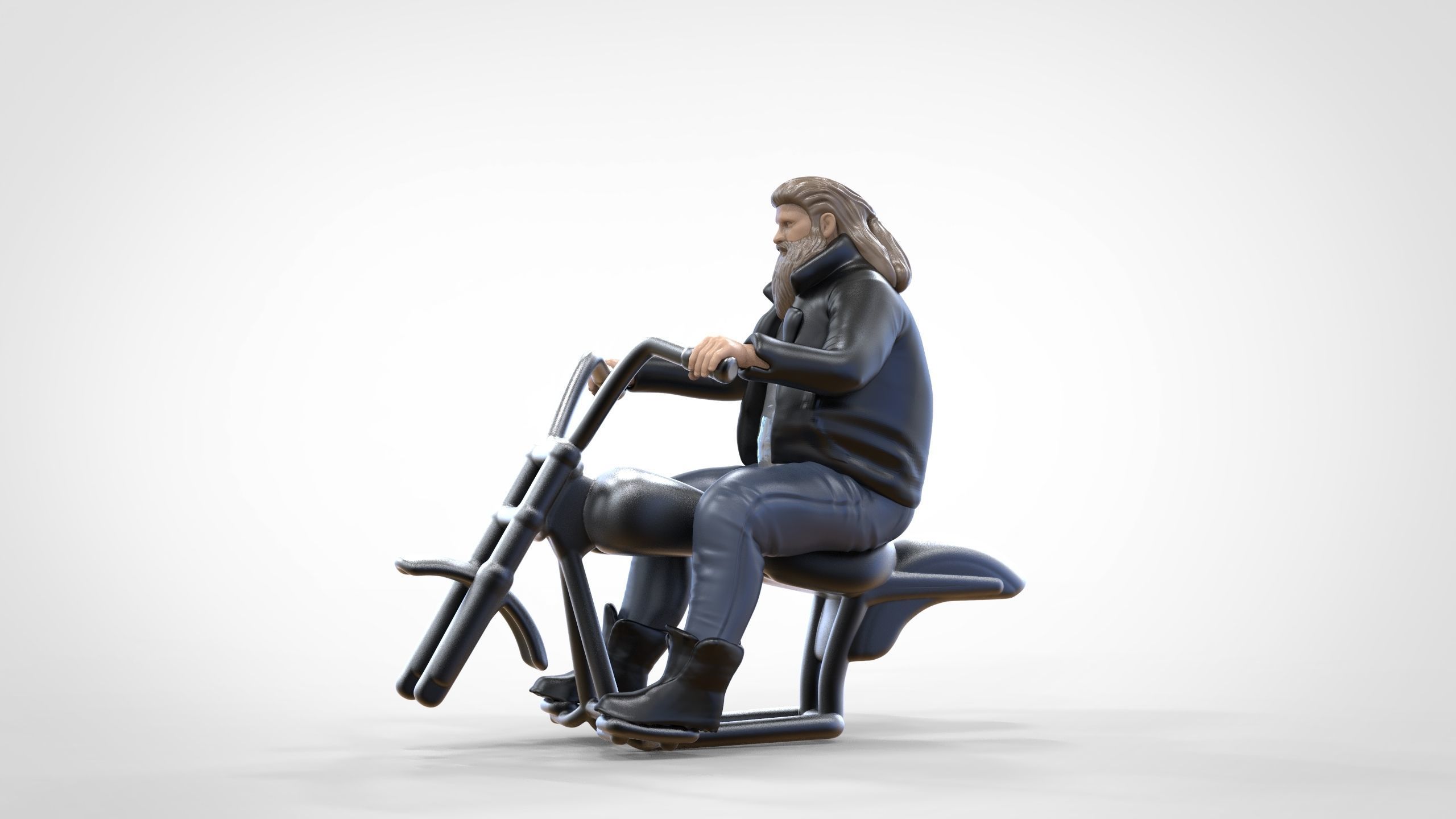 N1 Biker Gang Guy 1 64 Miniature 3D print model_14