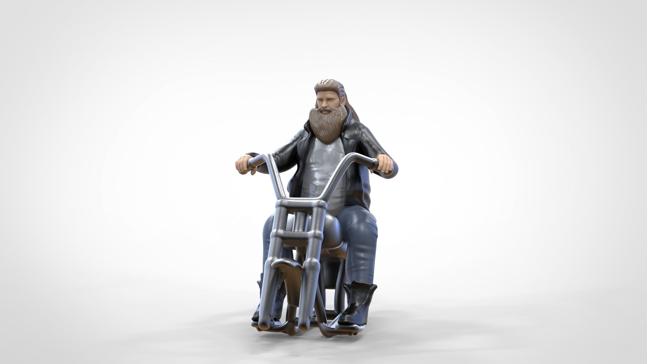 N1 Biker Gang Guy 1 64 Miniature 3D print model_17