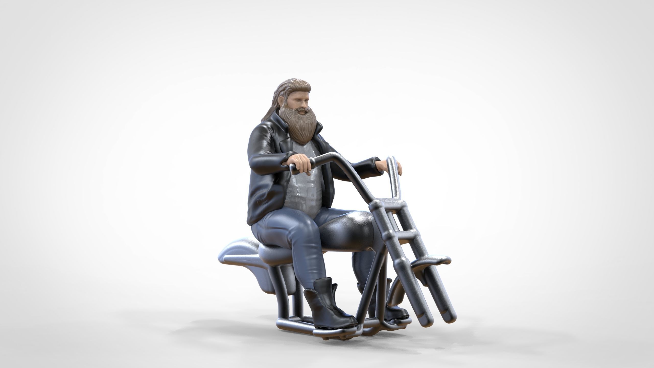 N1 Biker Gang Guy 1 64 Miniature 3D print model_21