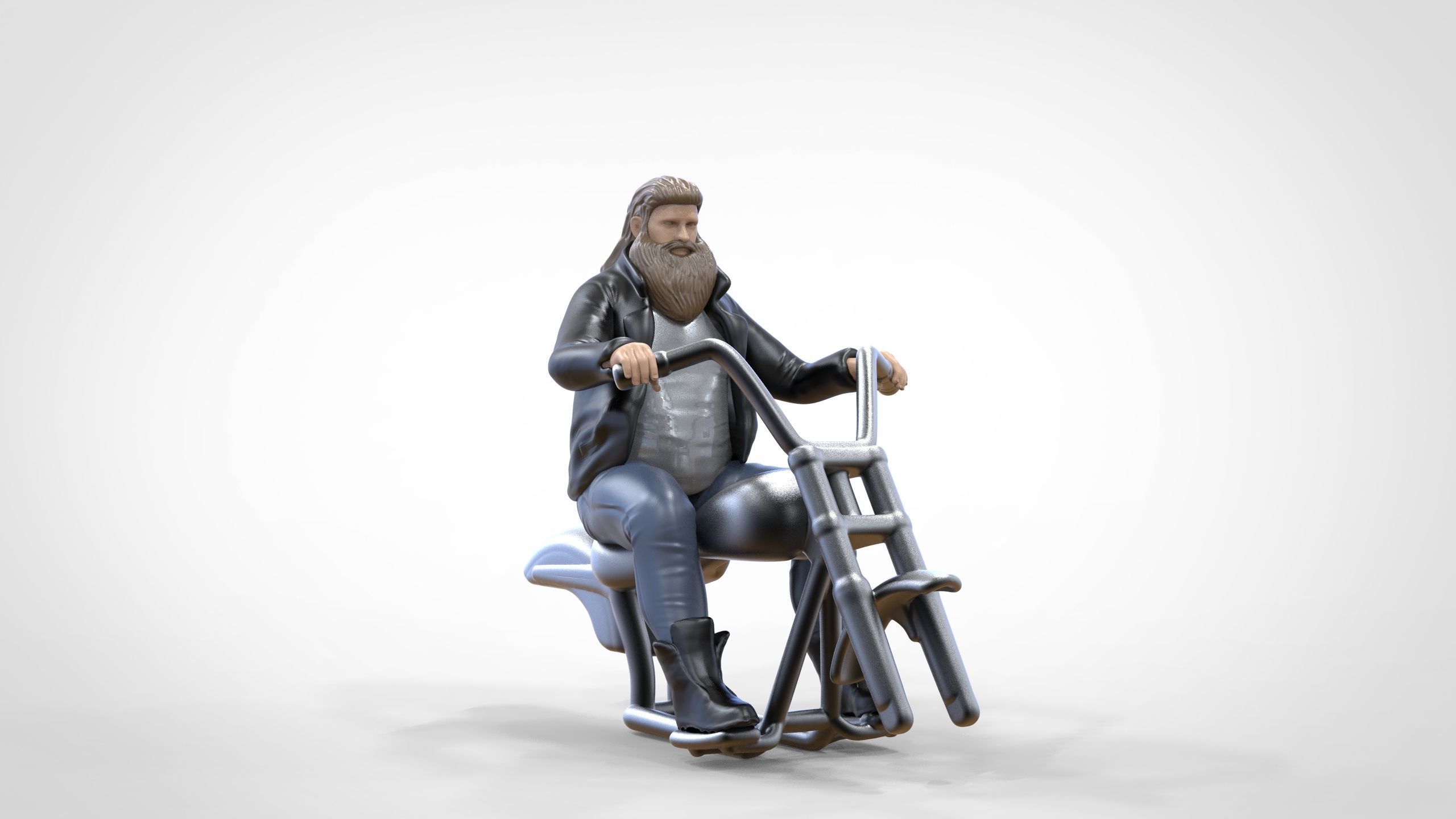 N1 Biker Gang Guy 1 64 Miniature 3D print model_20