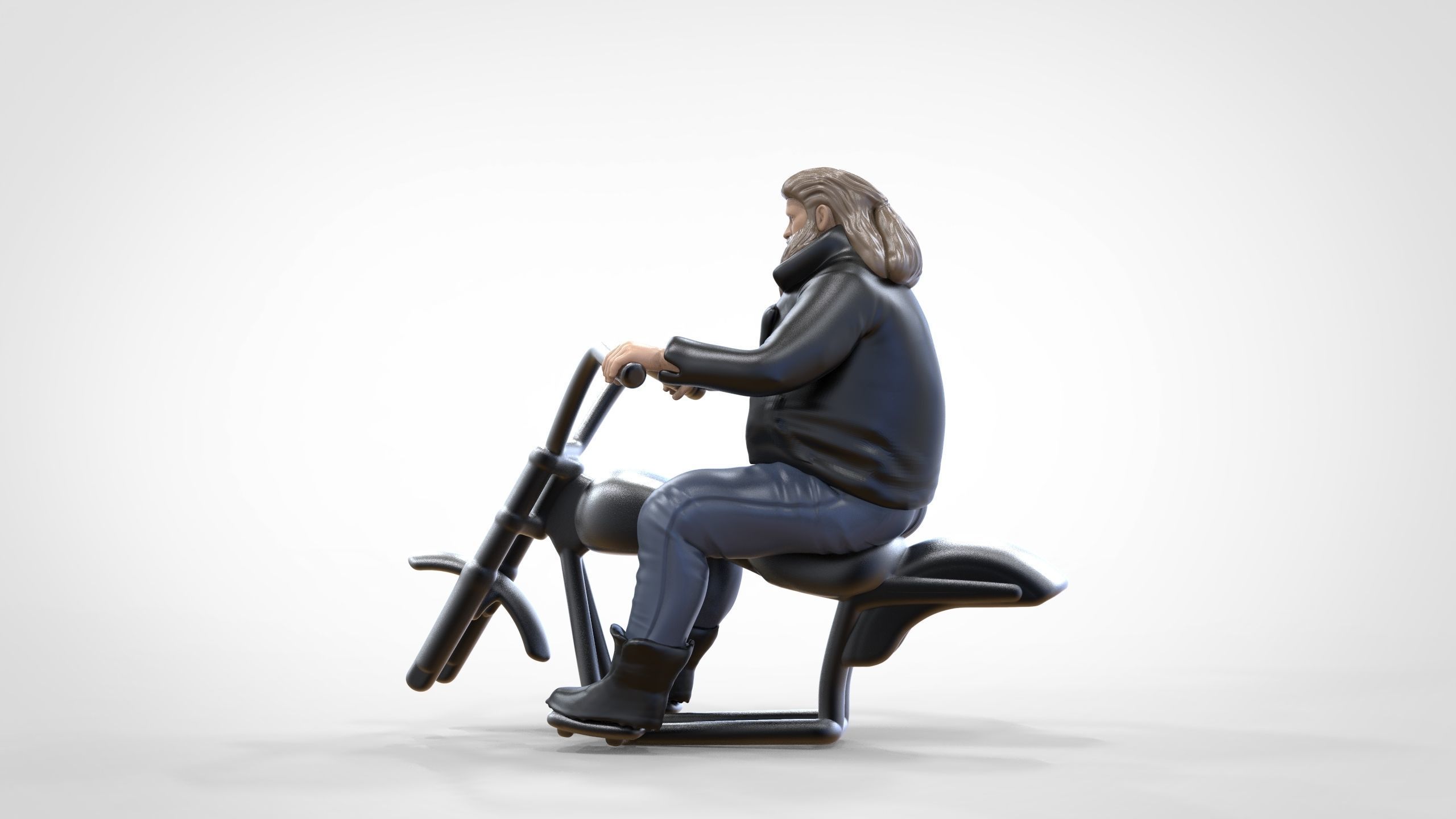 N1 Biker Gang Guy 1 64 Miniature 3D print model_13