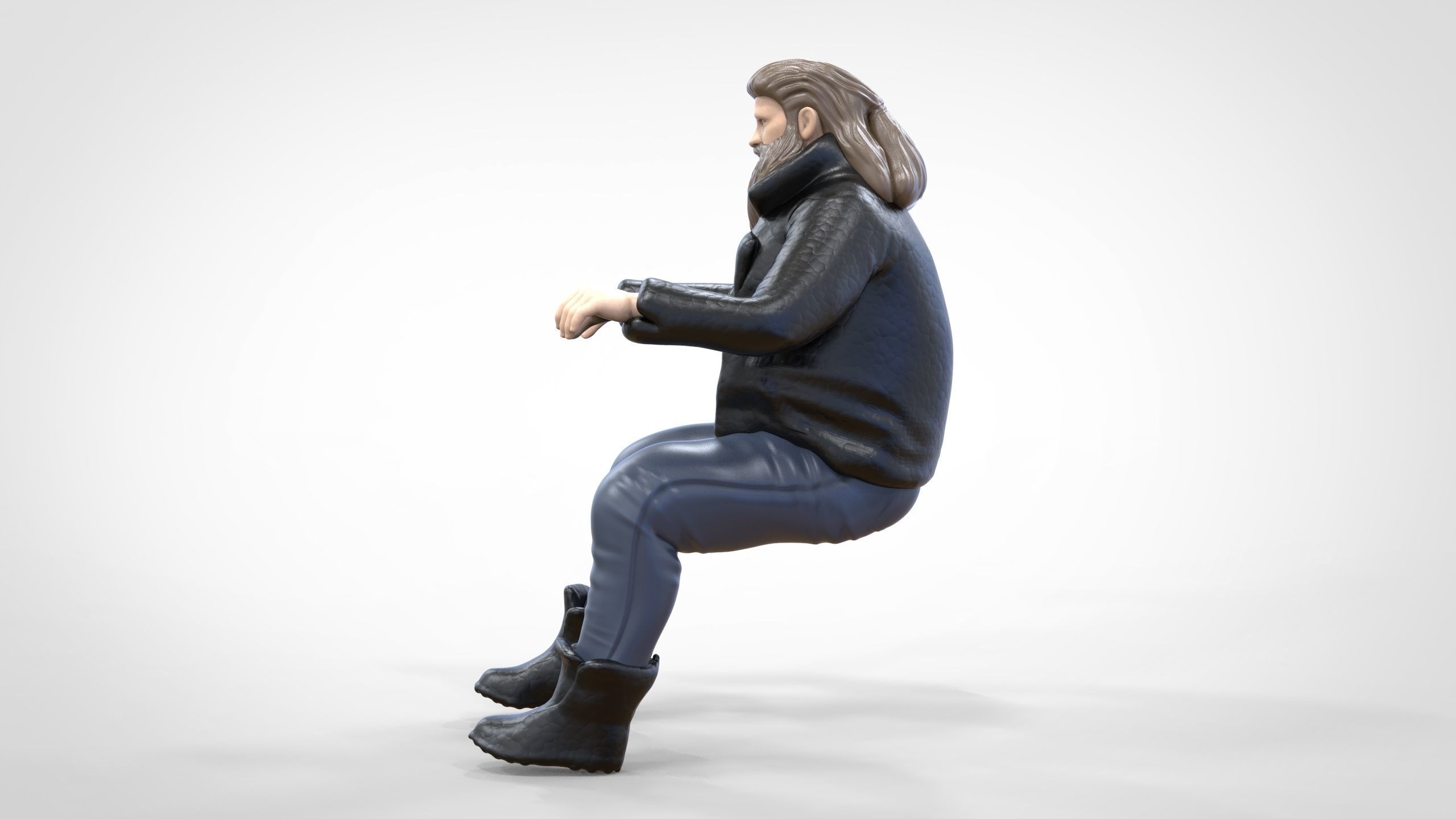 N1 Biker Gang Guy 1 64 Miniature 3D print model_27