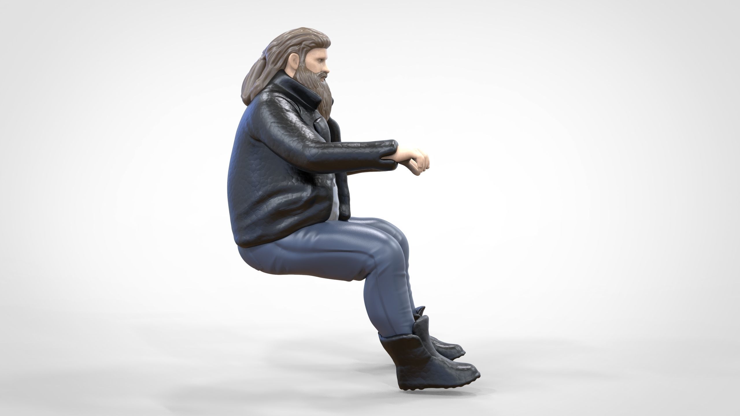 N1 Biker Gang Guy 1 64 Miniature 3D print model_28