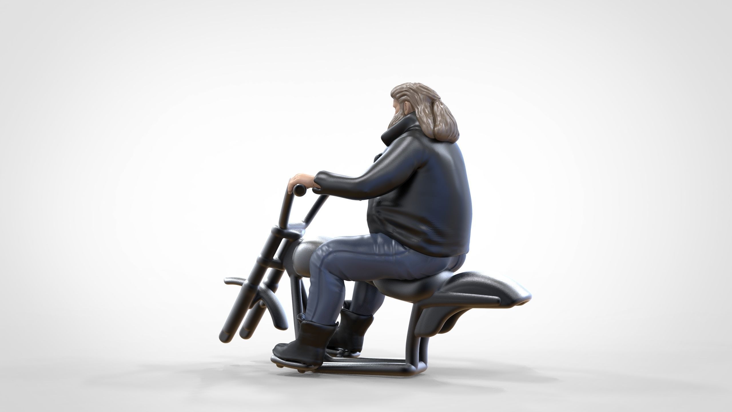 N1 Biker Gang Guy 1 64 Miniature 3D print model_10